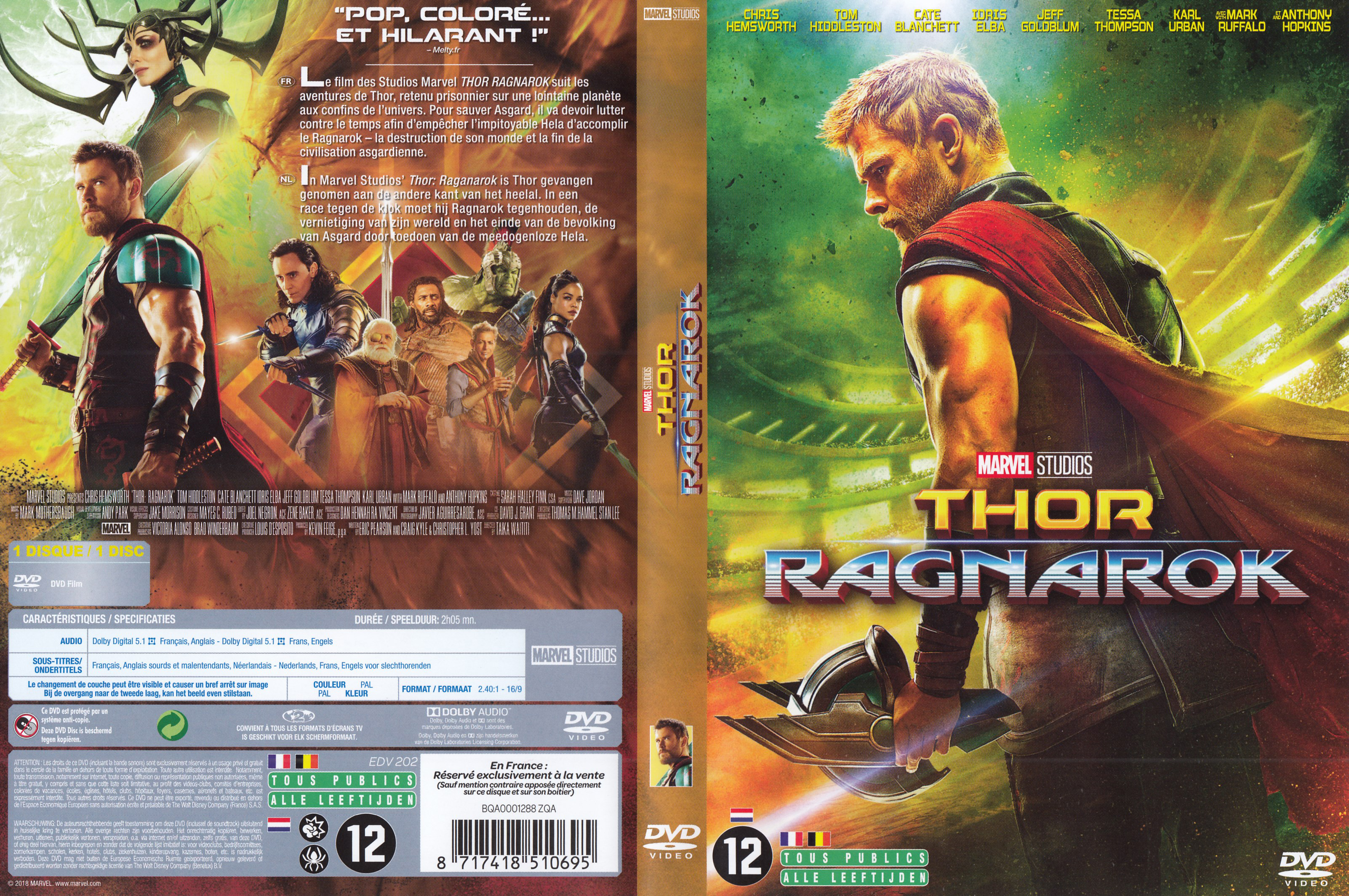 Jaquette DVD Thor Ragnarok