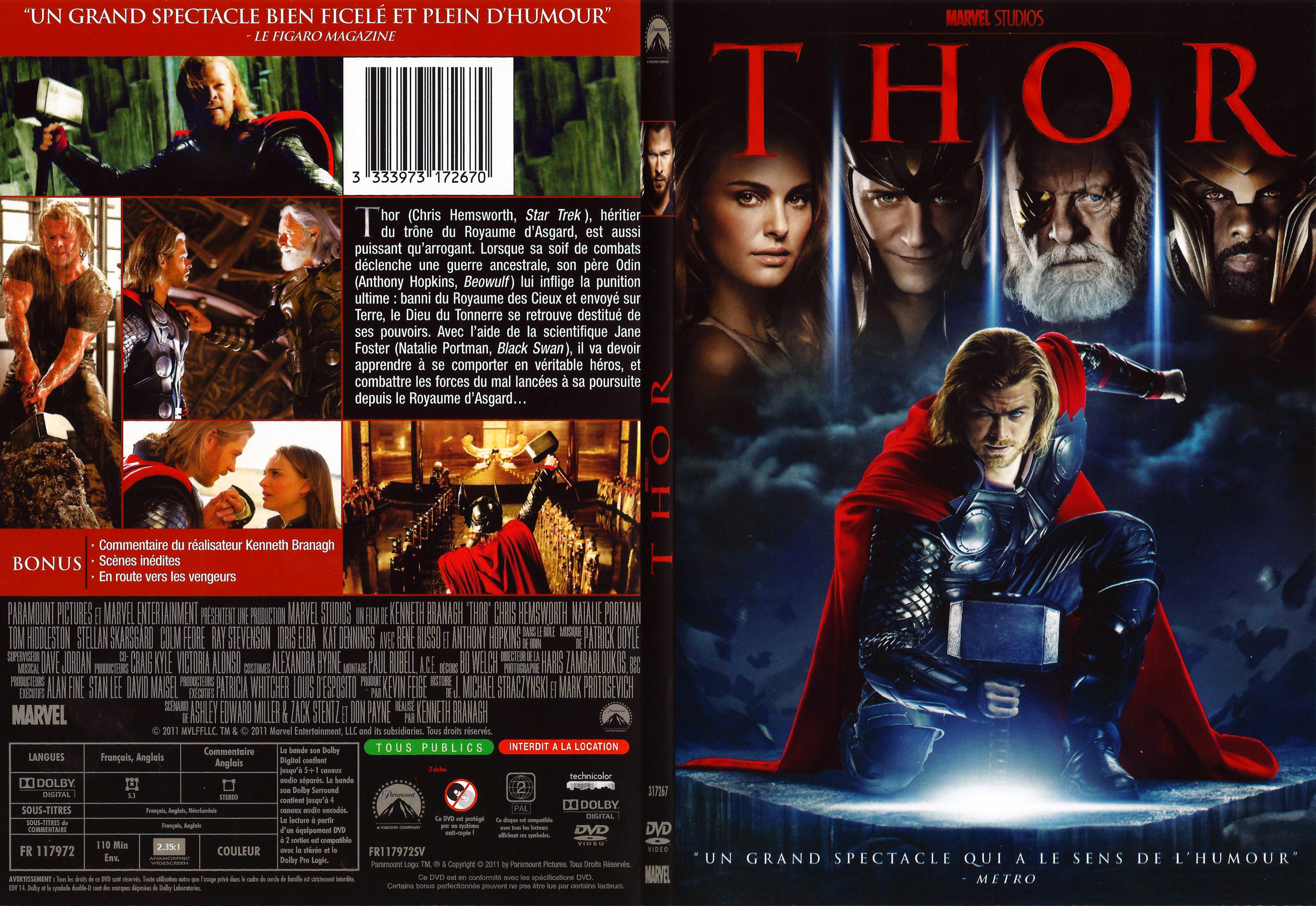 Jaquette DVD Thor - SLIM