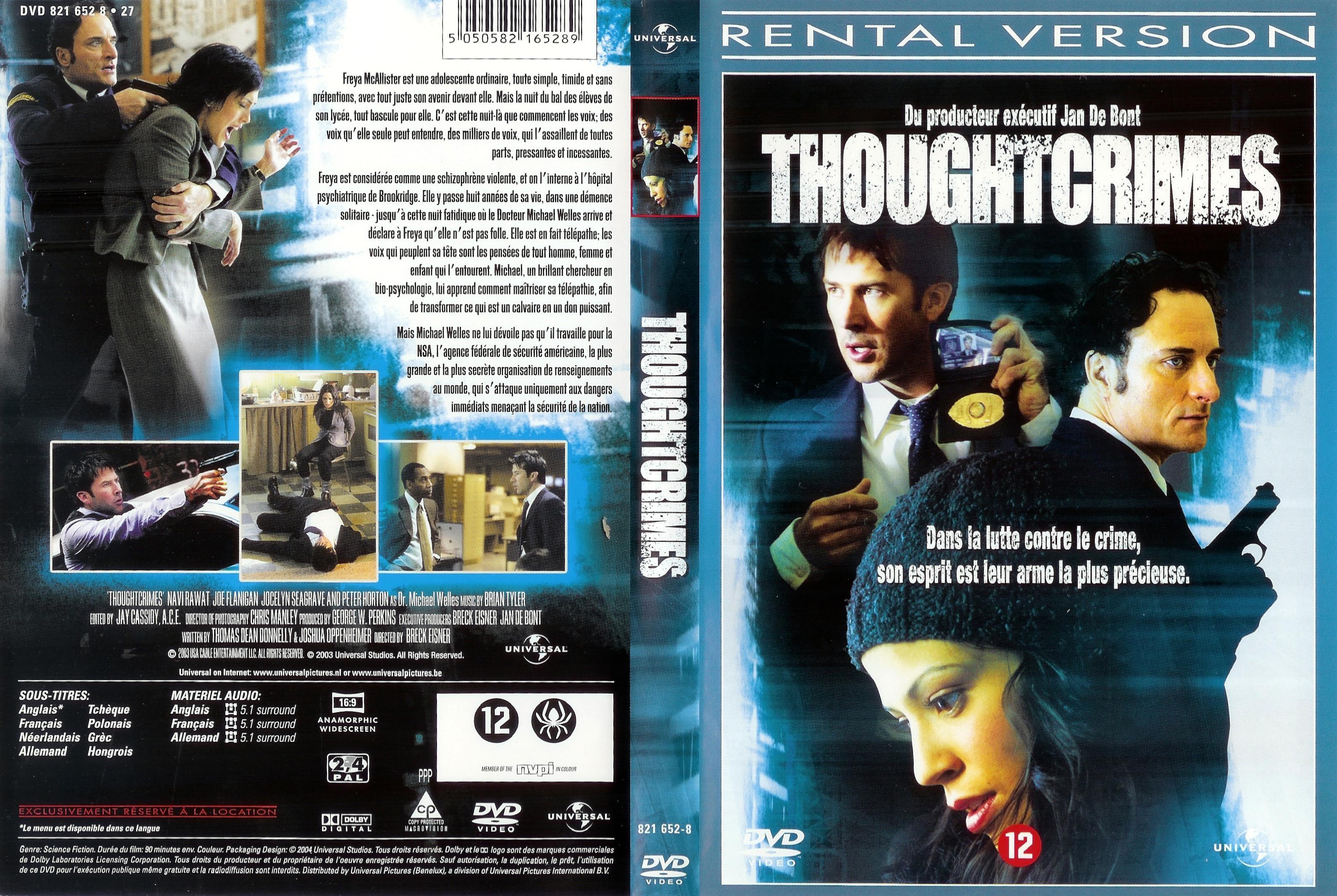 Jaquette DVD Thoughtcrimes