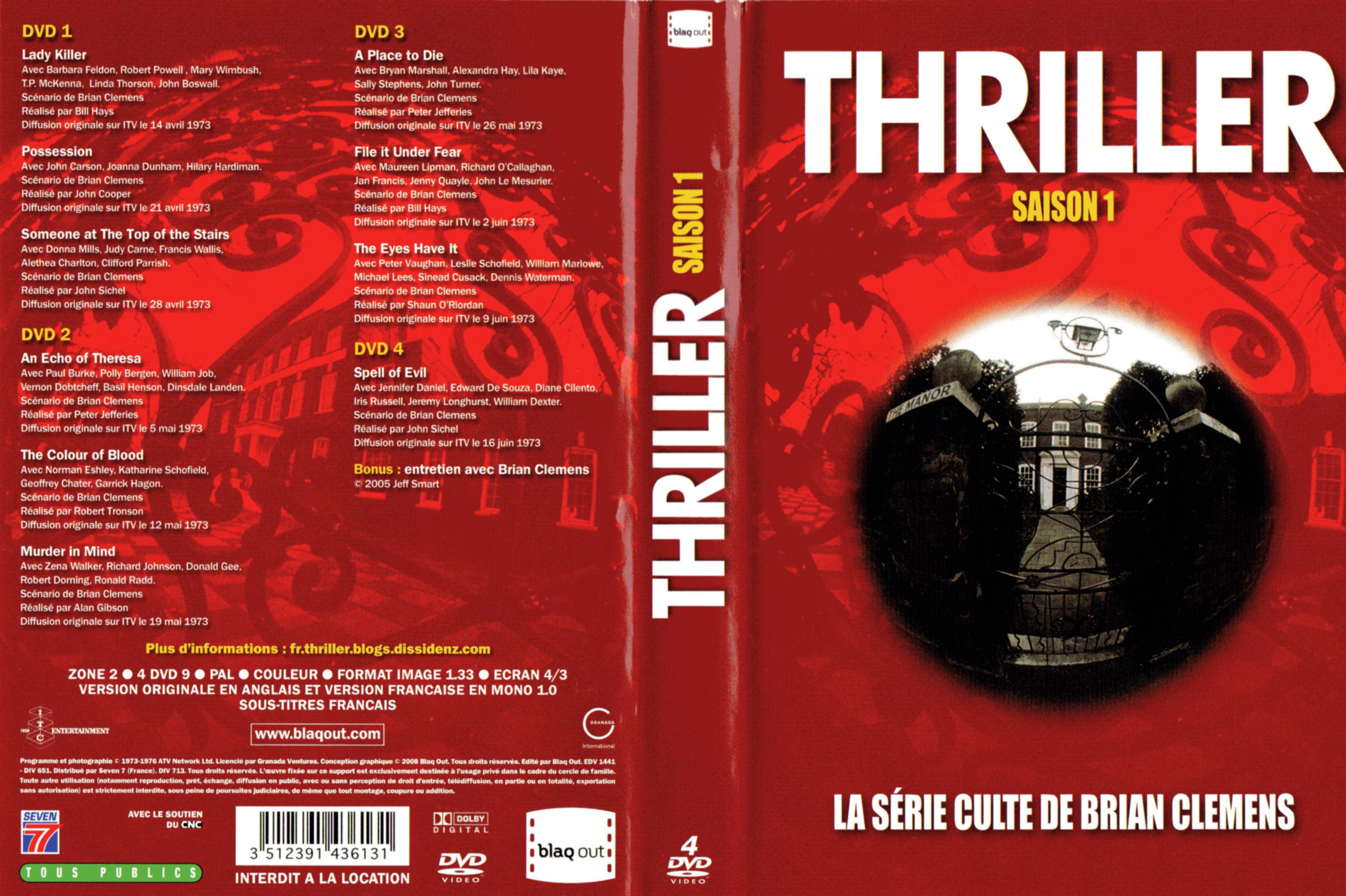 Jaquette DVD Thriller Saison 1