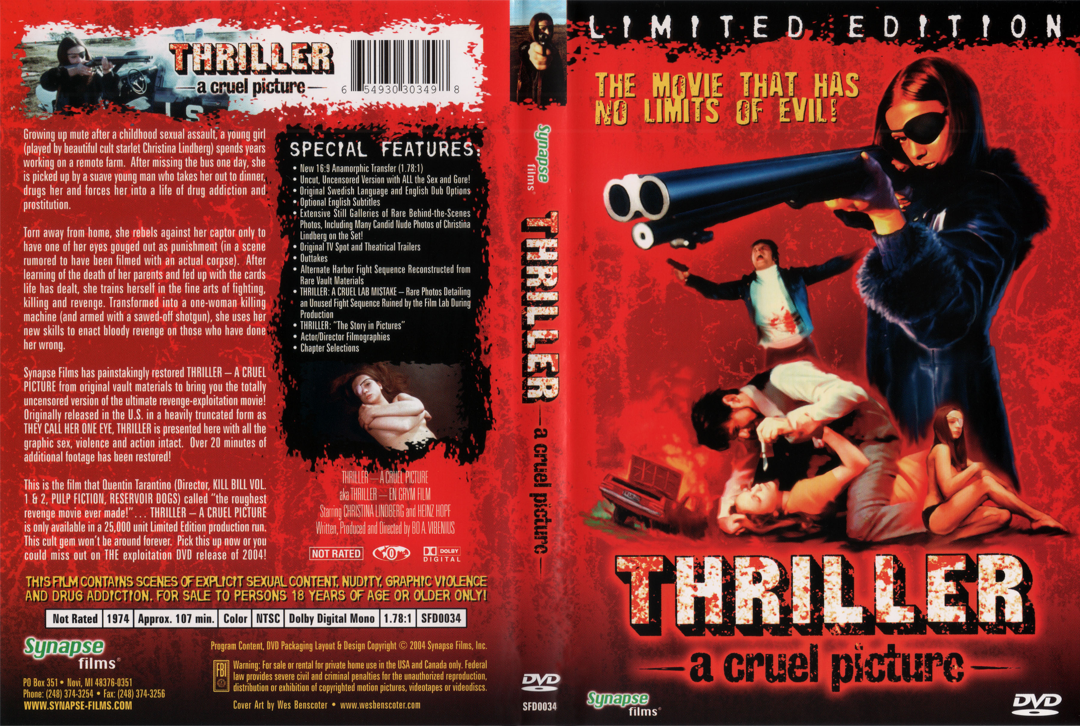 Jaquette DVD Thriller a cruel picture Zone 1
