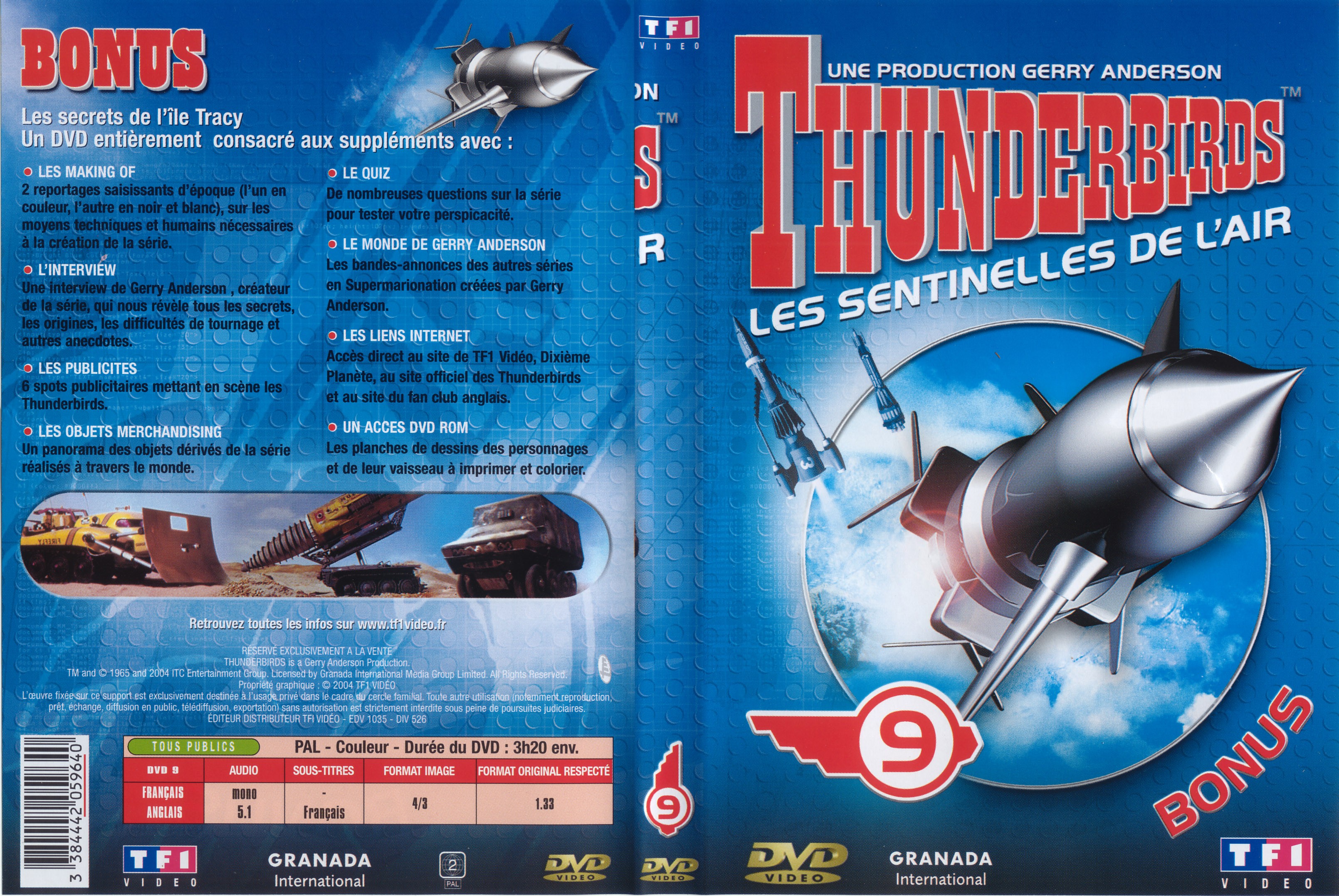 Jaquette DVD Thunderbirds BONUS