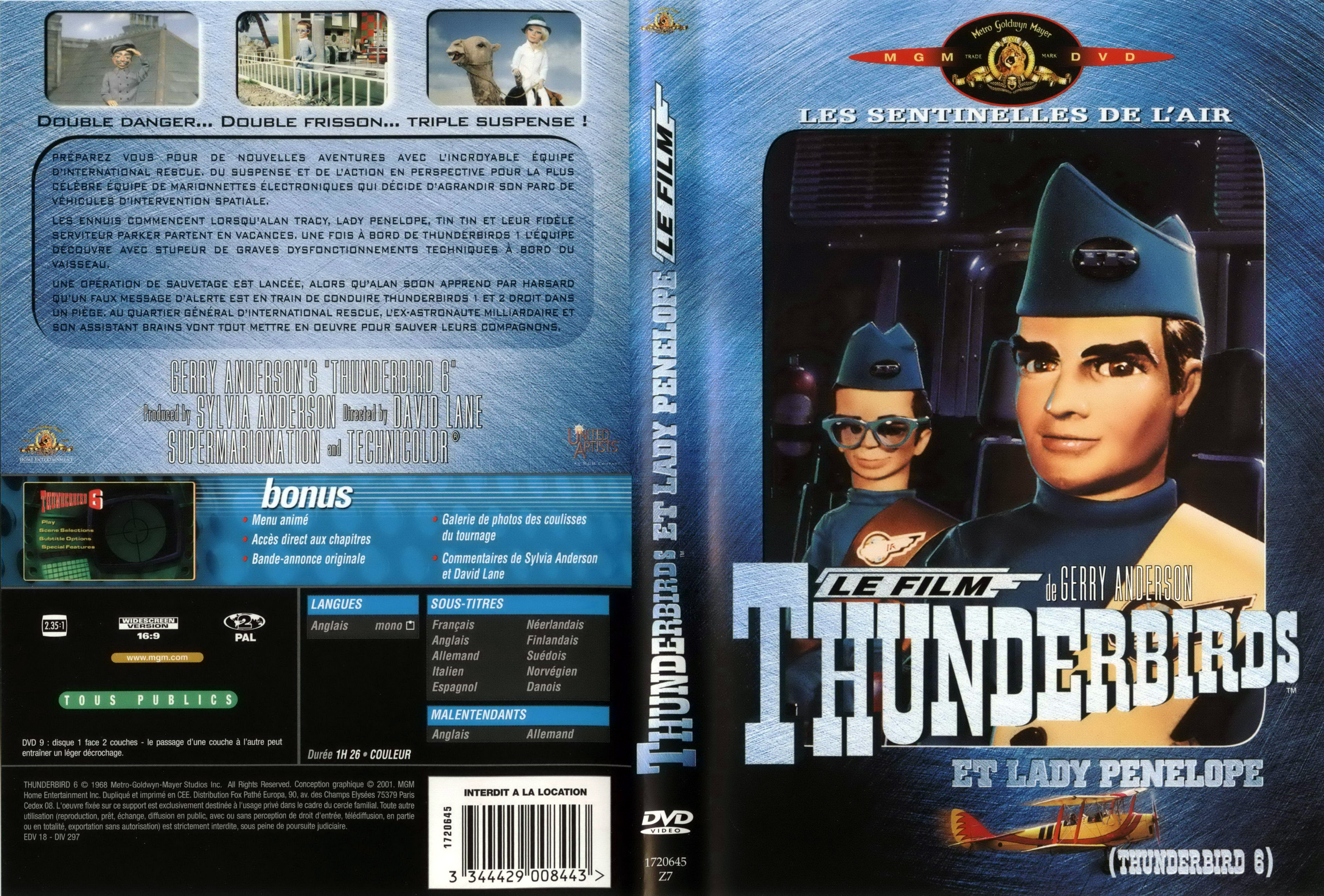 Jaquette DVD Thunderbirds et Lady Penelope