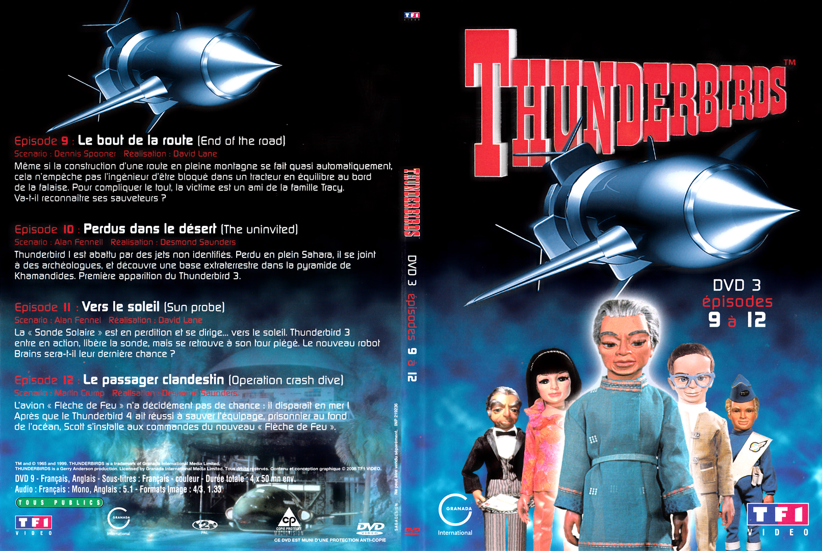 Jaquette DVD Thunderbirds les sentinelles de l