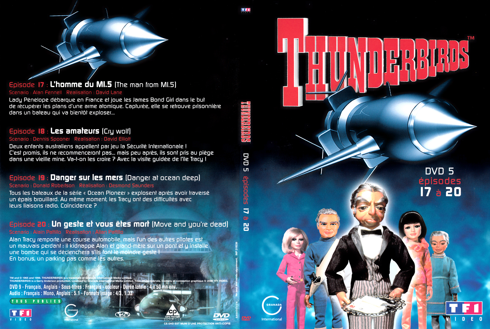 Jaquette DVD Thunderbirds les sentinelles de l