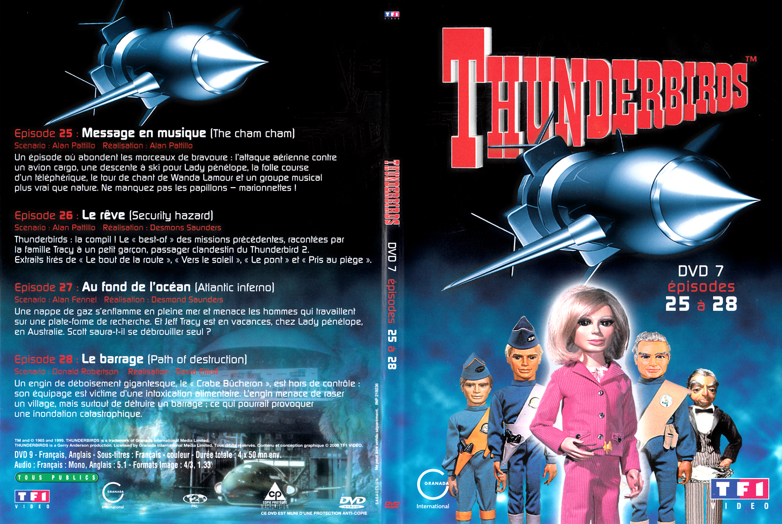 Jaquette DVD Thunderbirds les sentinelles de l