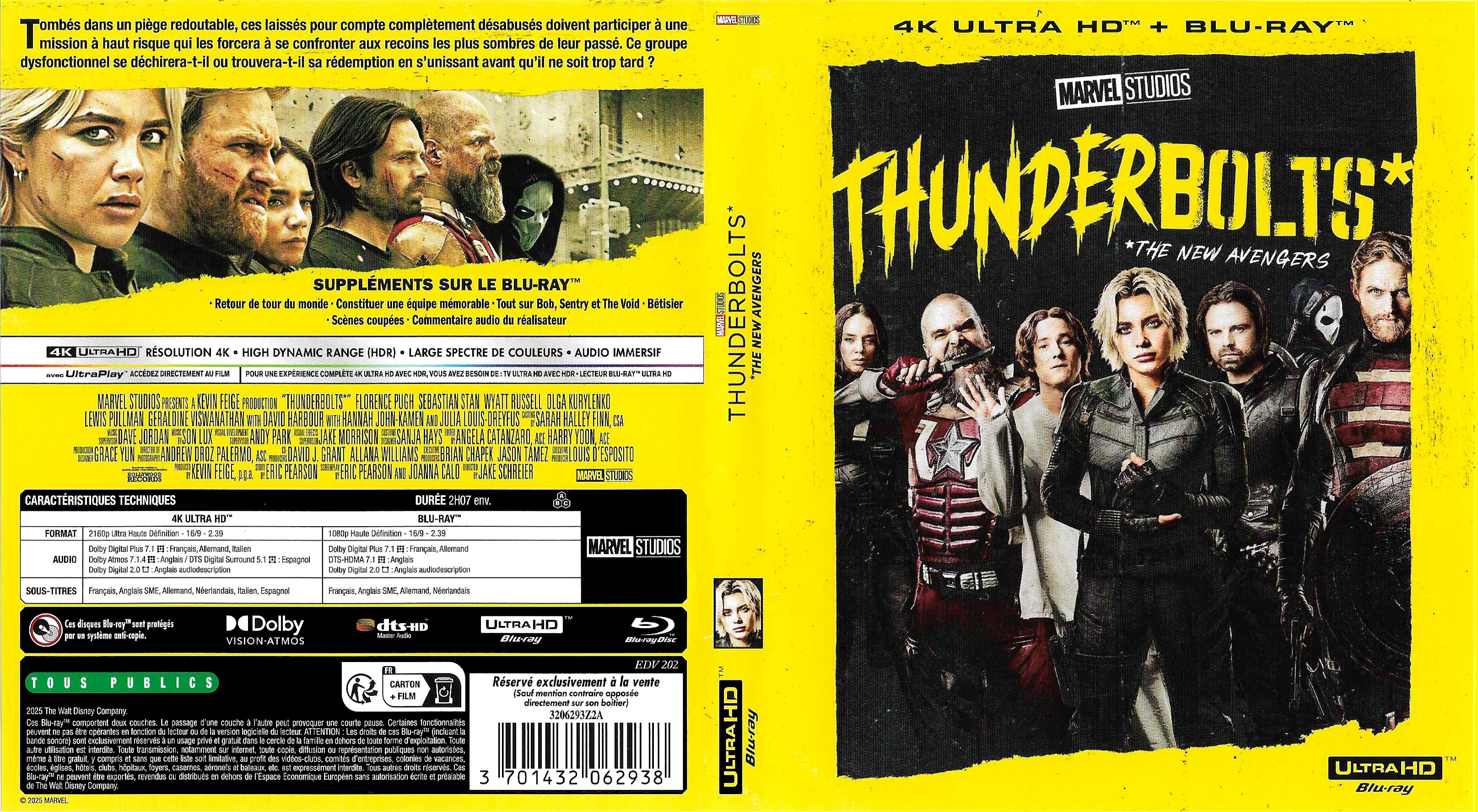 Jaquette DVD Thunderbolts 4K (BLU-RAY)