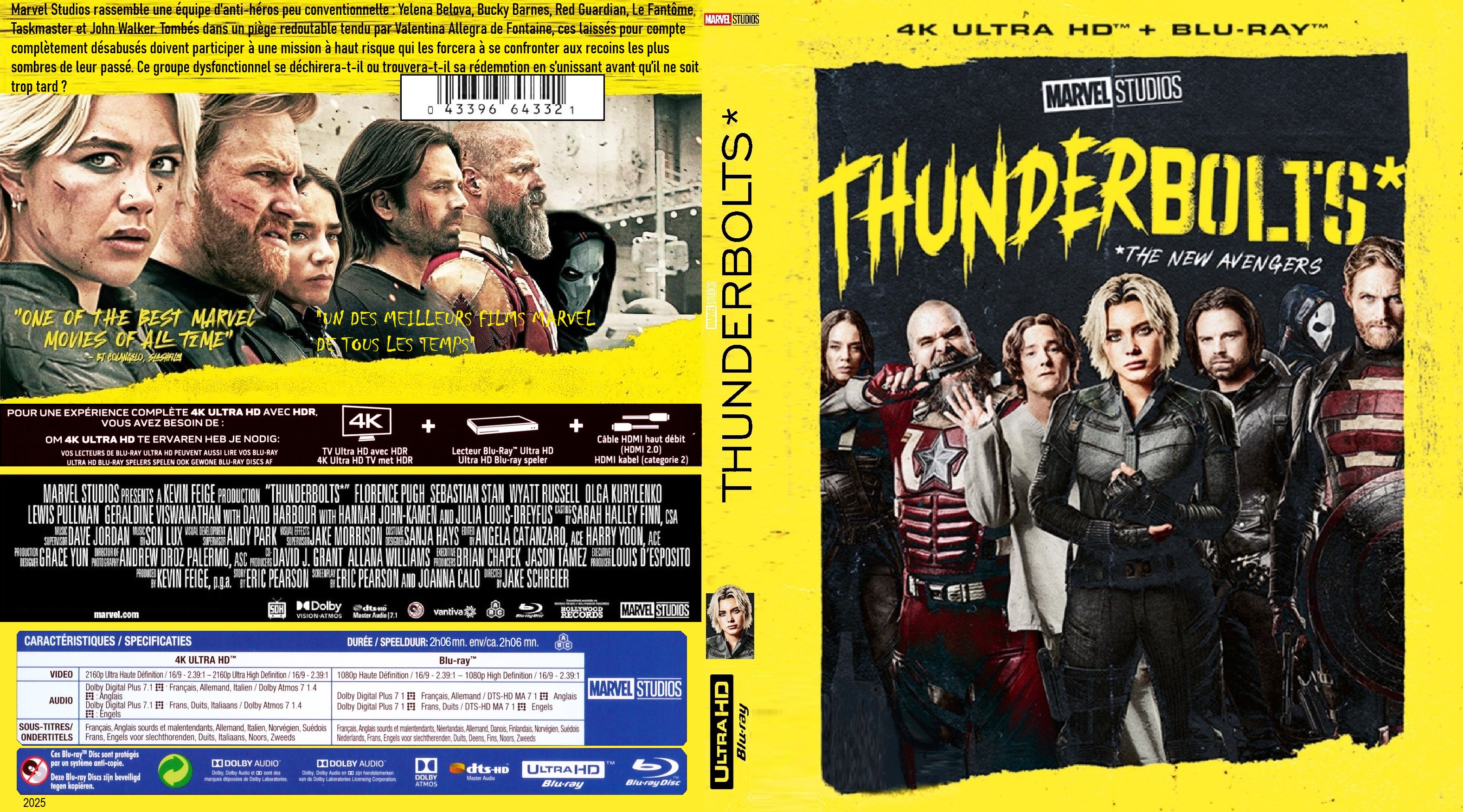 Jaquette DVD Thunderbolts 4K custom (BLU-RAY)