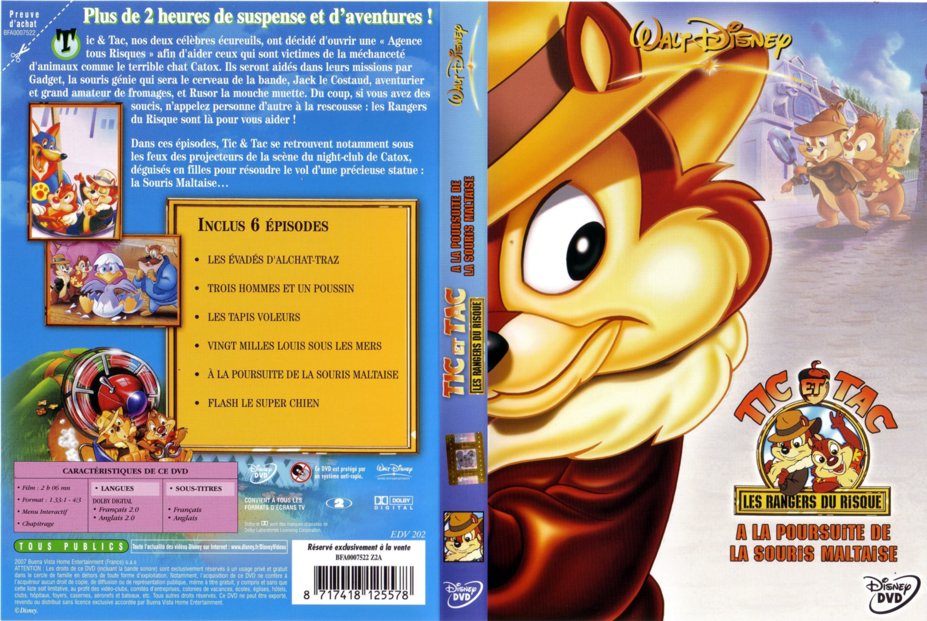Jaquette DVD Tic et Tac - A la poursuite de la souris maltaise