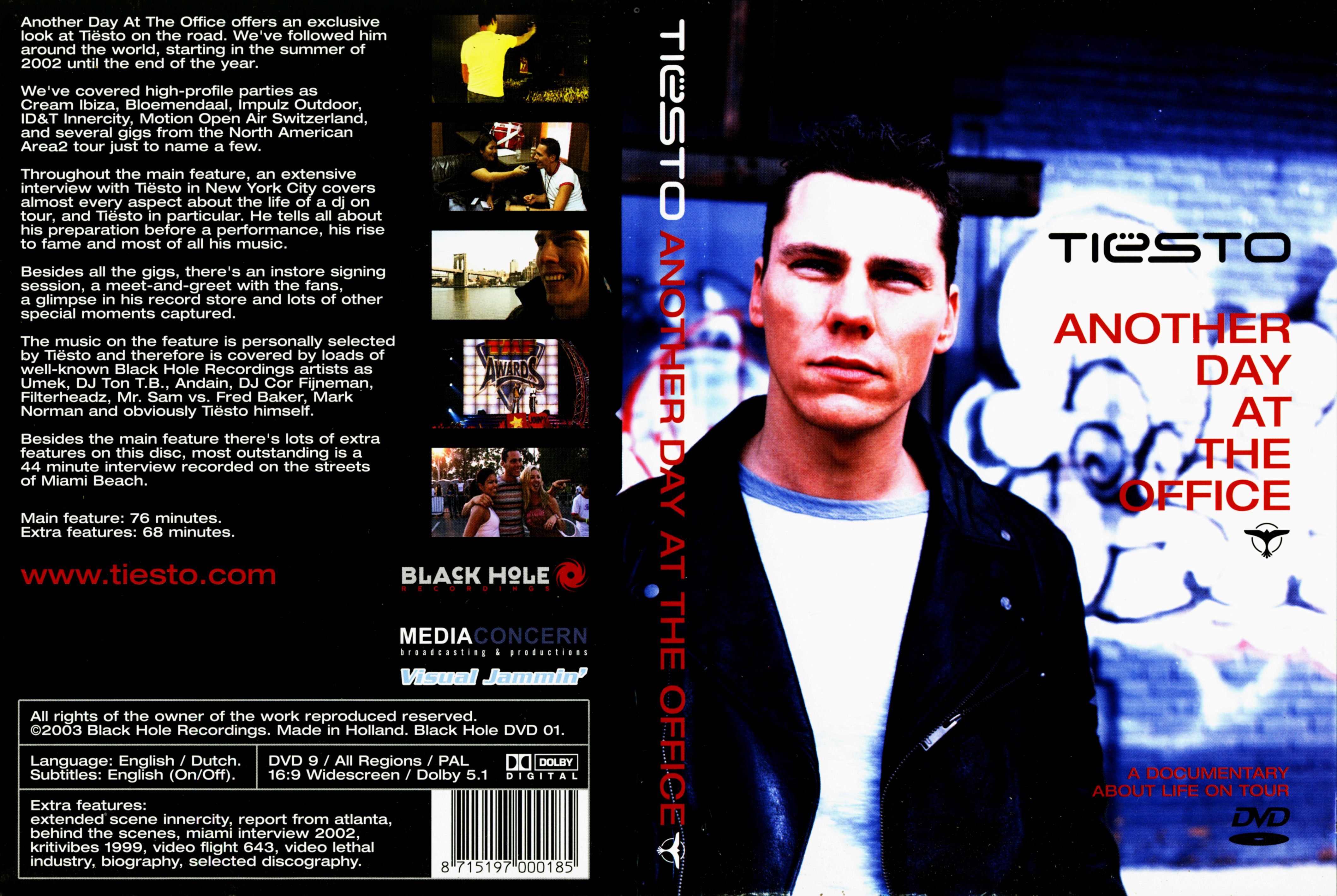 Jaquette DVD Tiesto Another day at the office