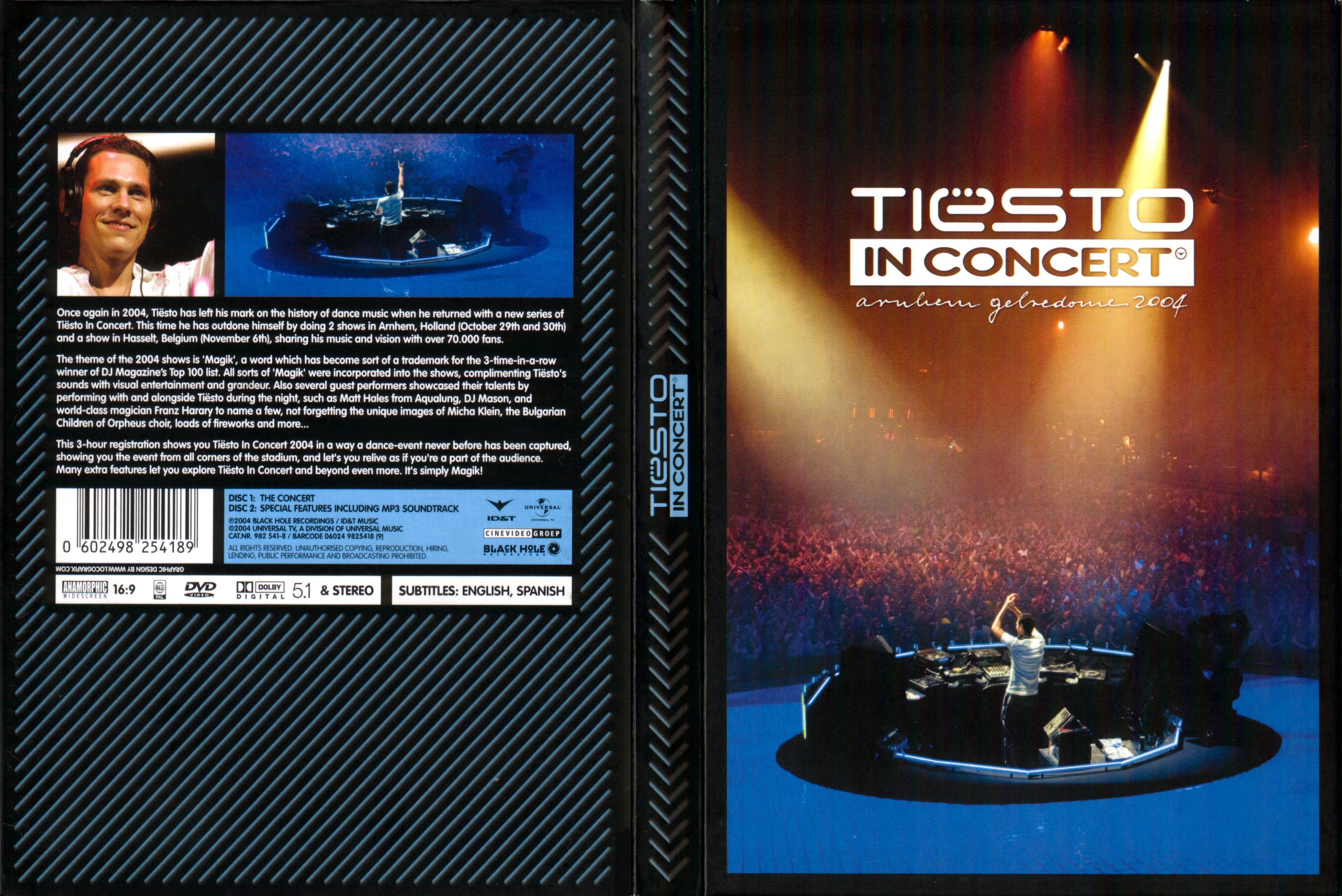 Jaquette DVD Tiesto in concert