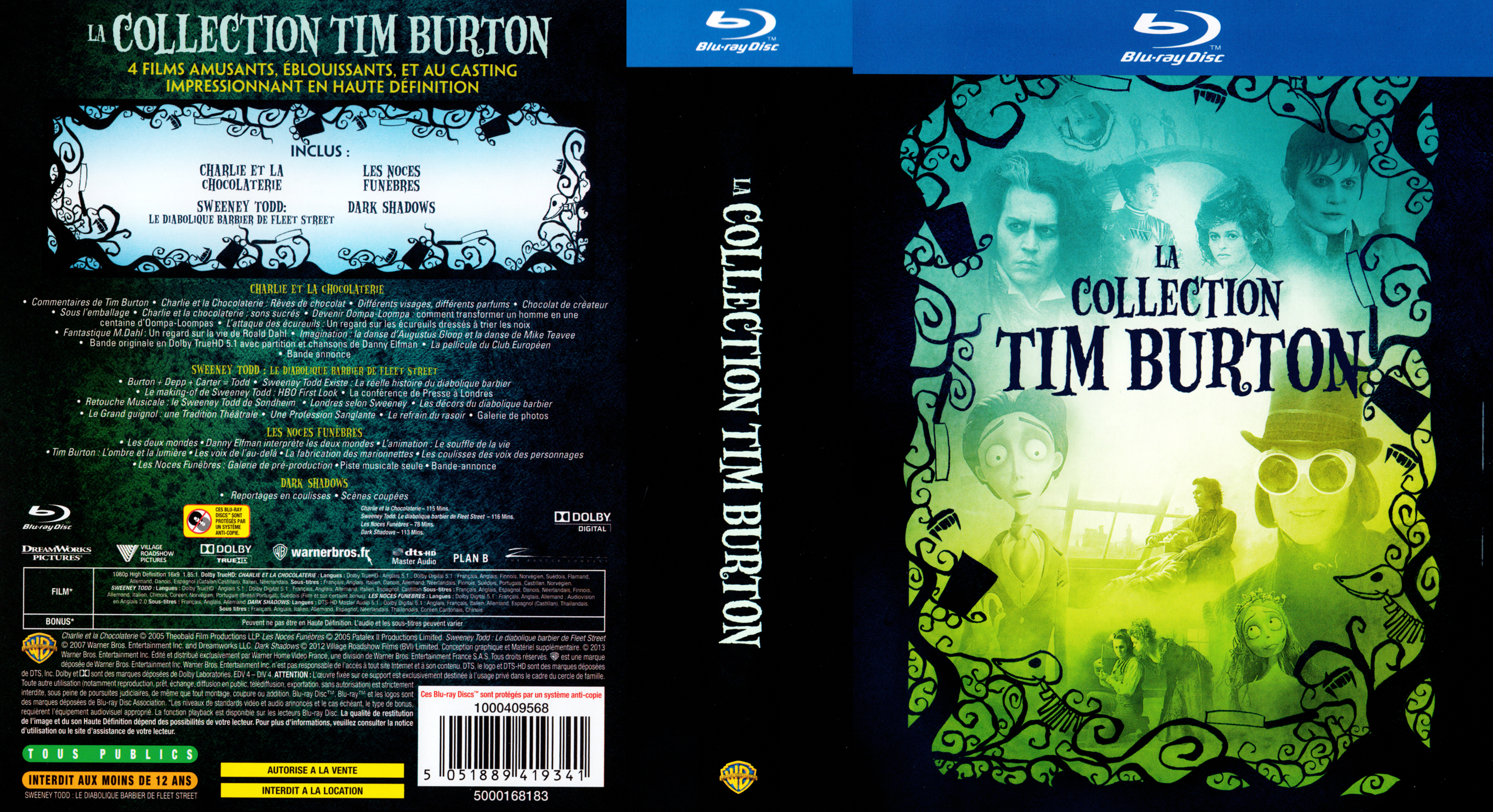 Jaquette DVD Tim Burton collection COFFRET (BLU-RAY) v3