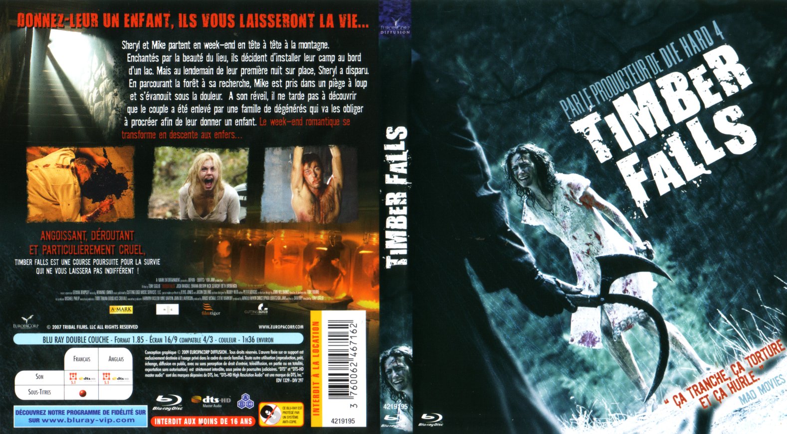 Jaquette DVD Timber falls (BLU-RAY)