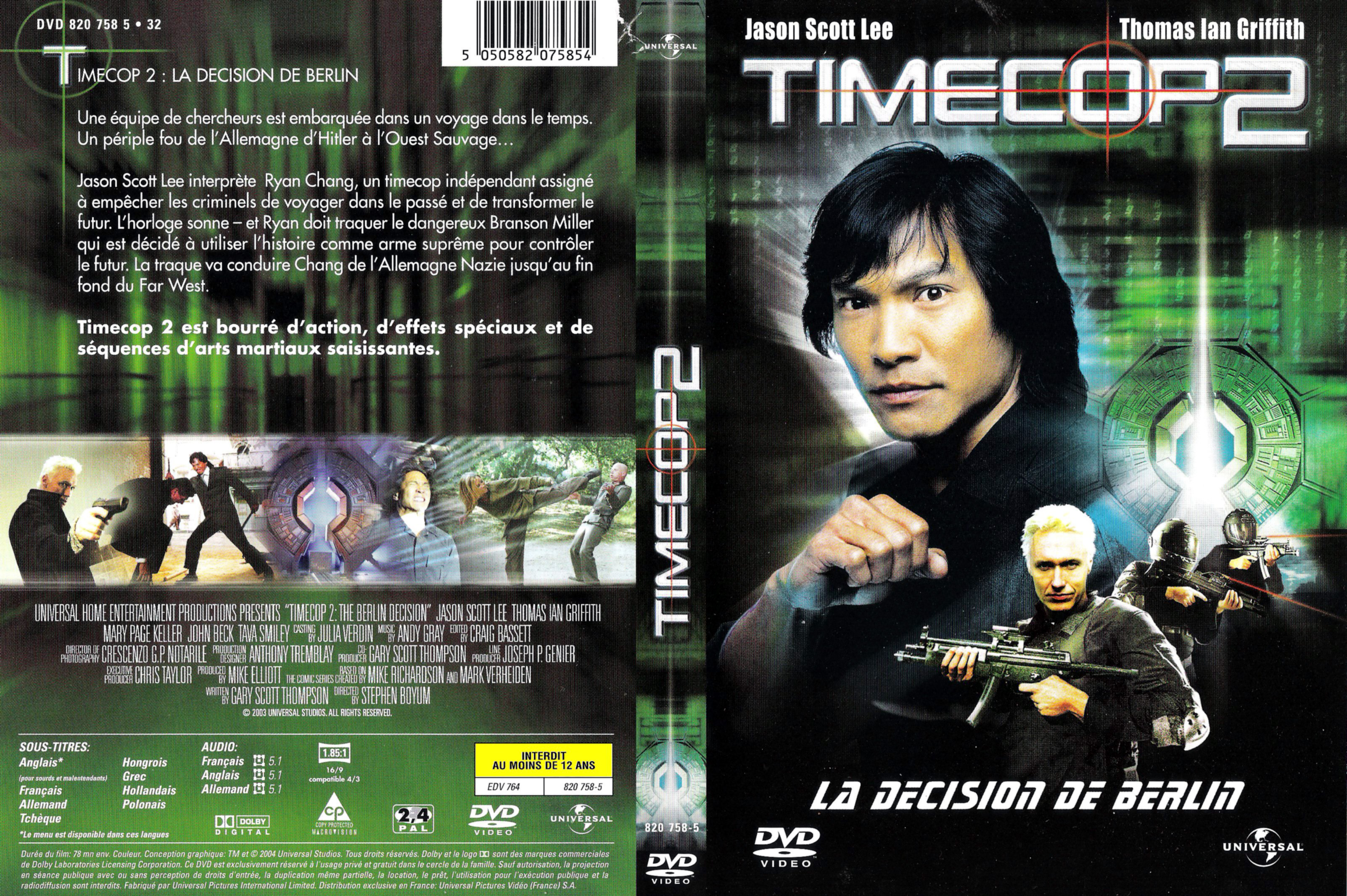 Jaquette DVD Timecop 2 v2