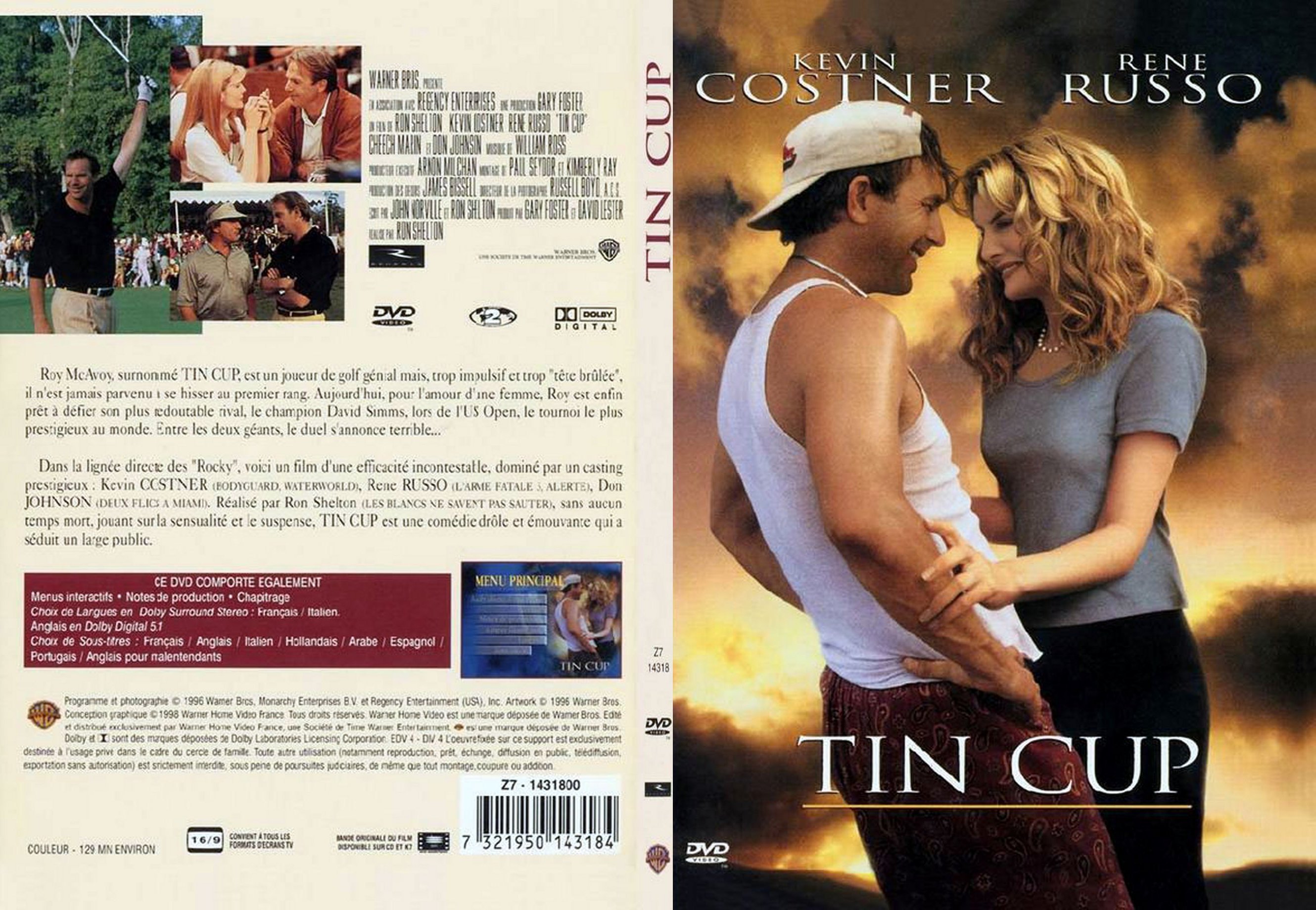Jaquette DVD Tin Cup - SLIM