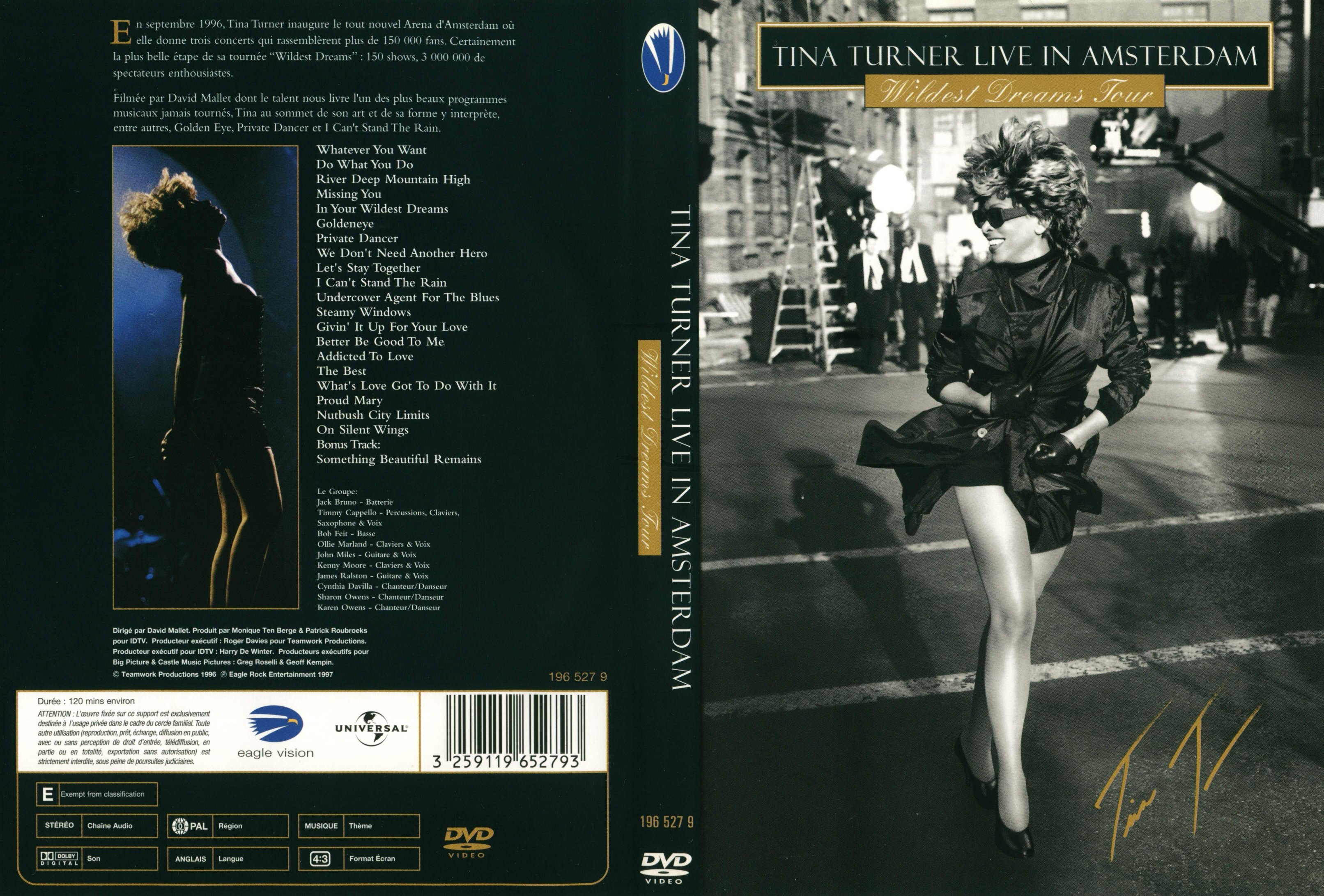 Jaquette DVD Tina Turner Live in Amsterdam