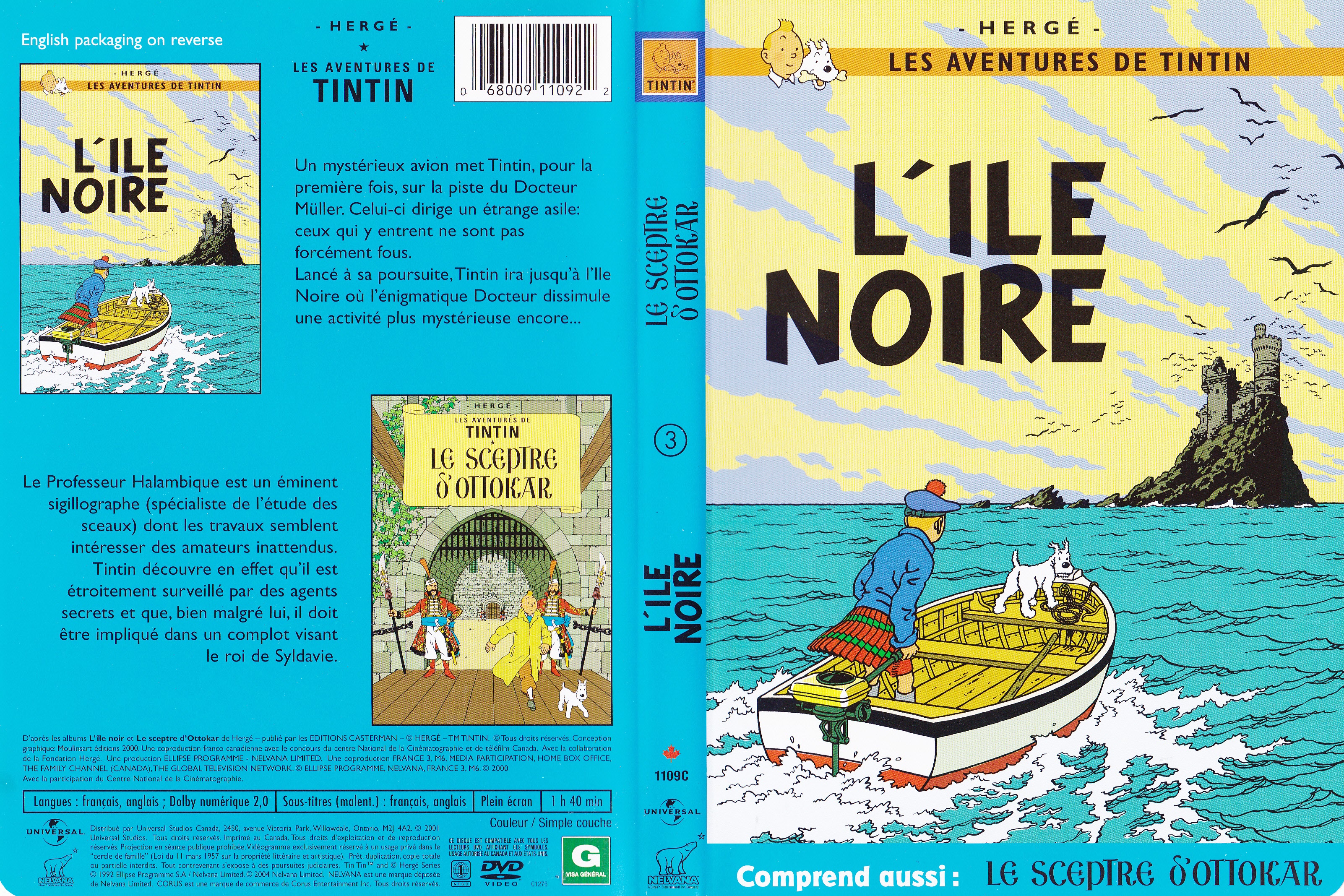 Jaquette DVD Tintin L