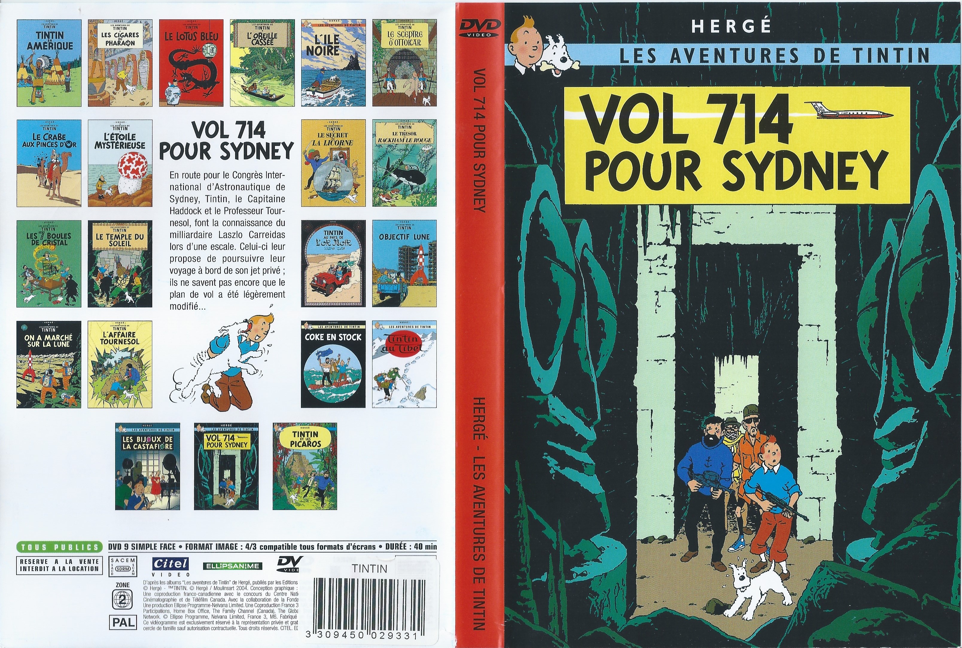 Jaquette DVD Tintin - Vol 714 pour sydney