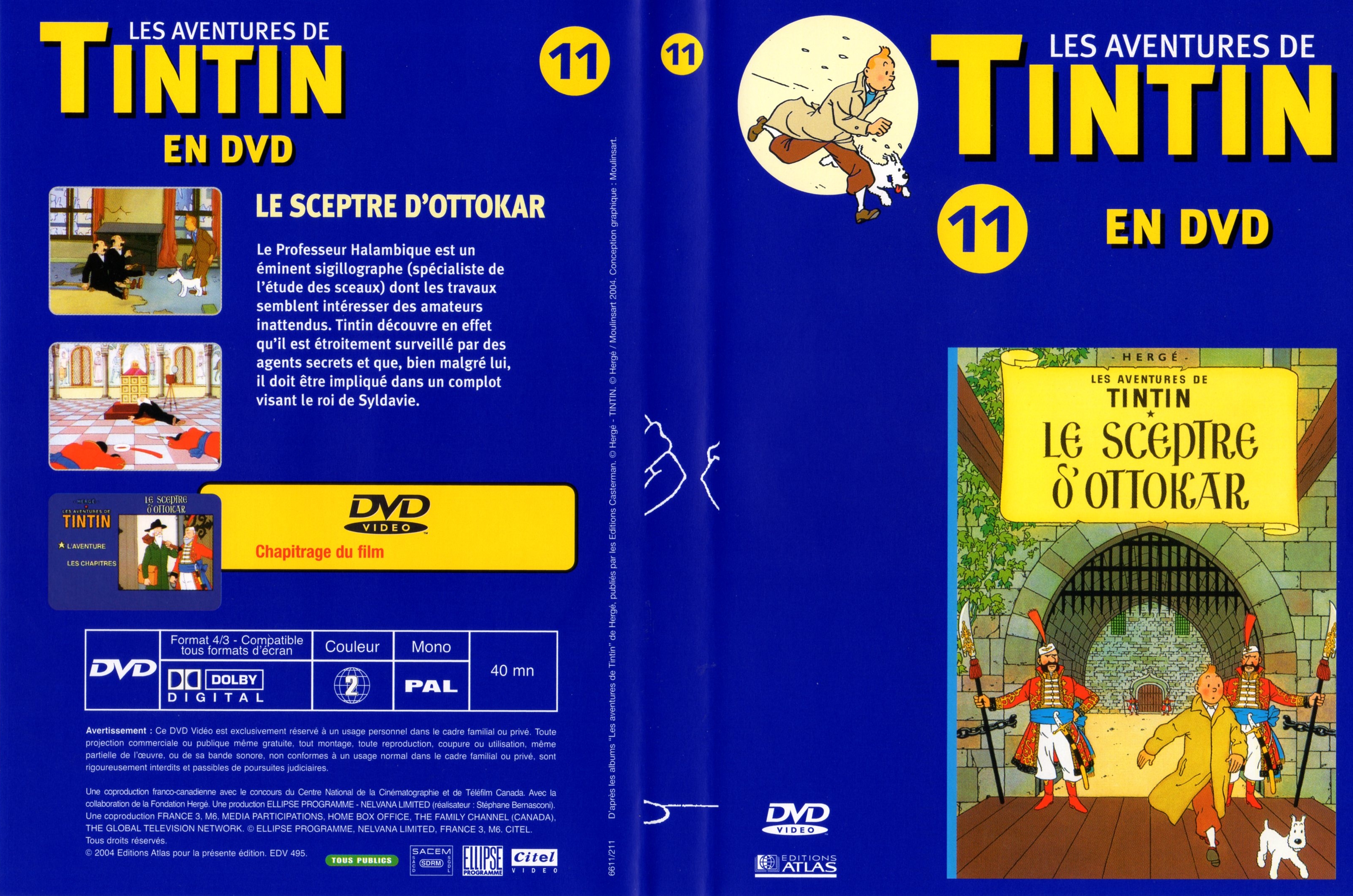 Jaquette DVD Tintin - vol 11 - Le sceptre d