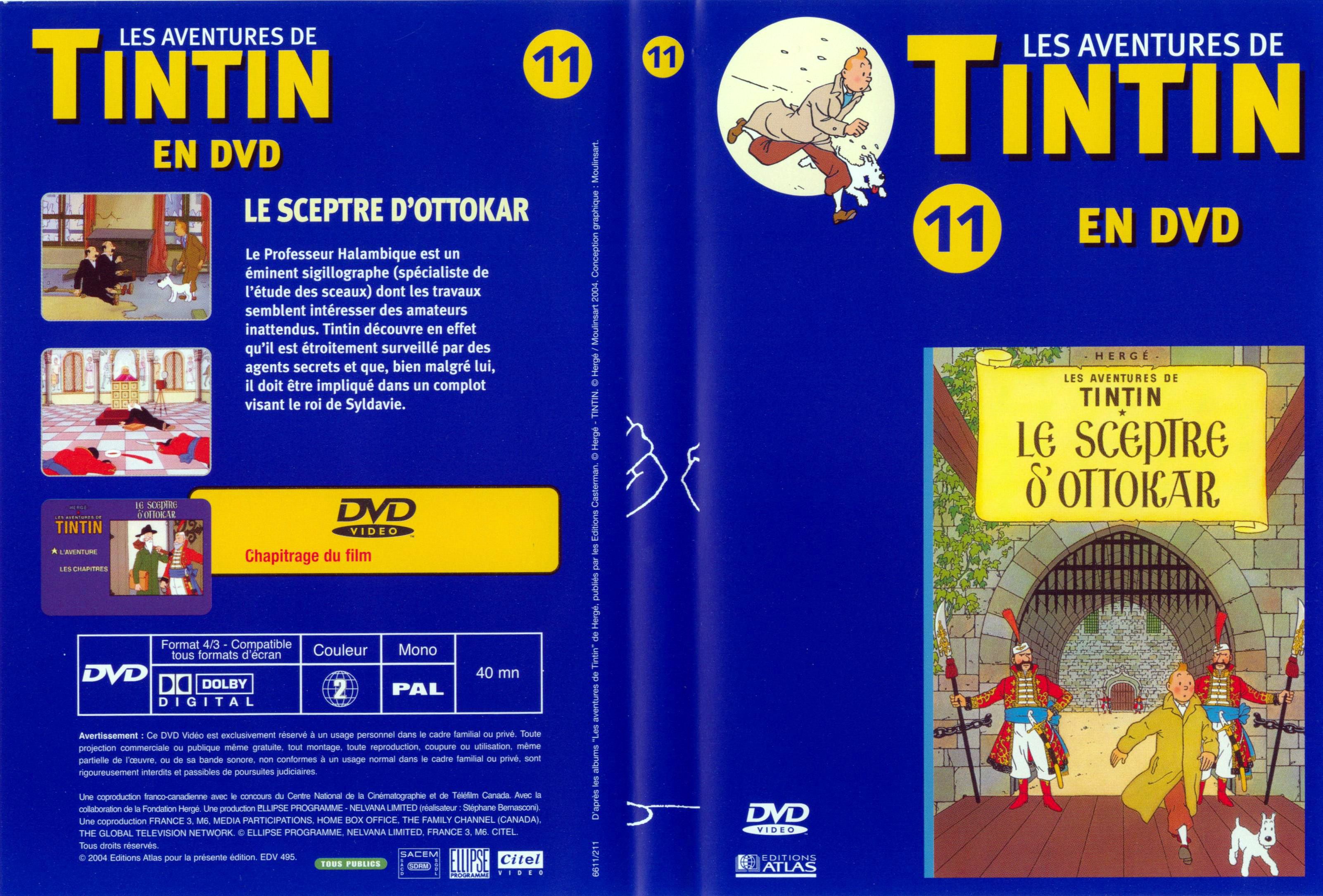 Jaquette DVD Tintin - vol 11 - Le spectre d