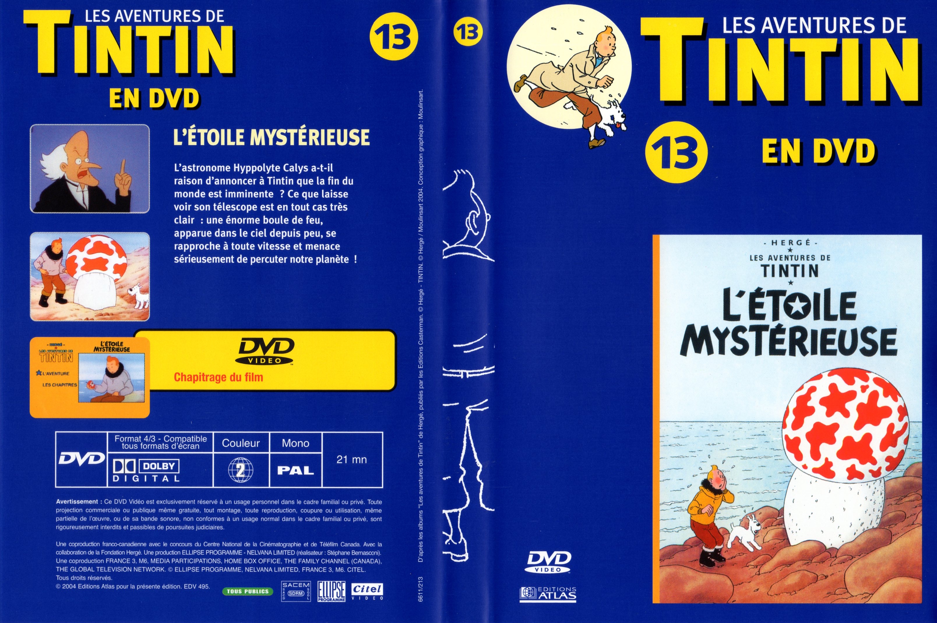 Jaquette DVD Tintin - vol 13 - L