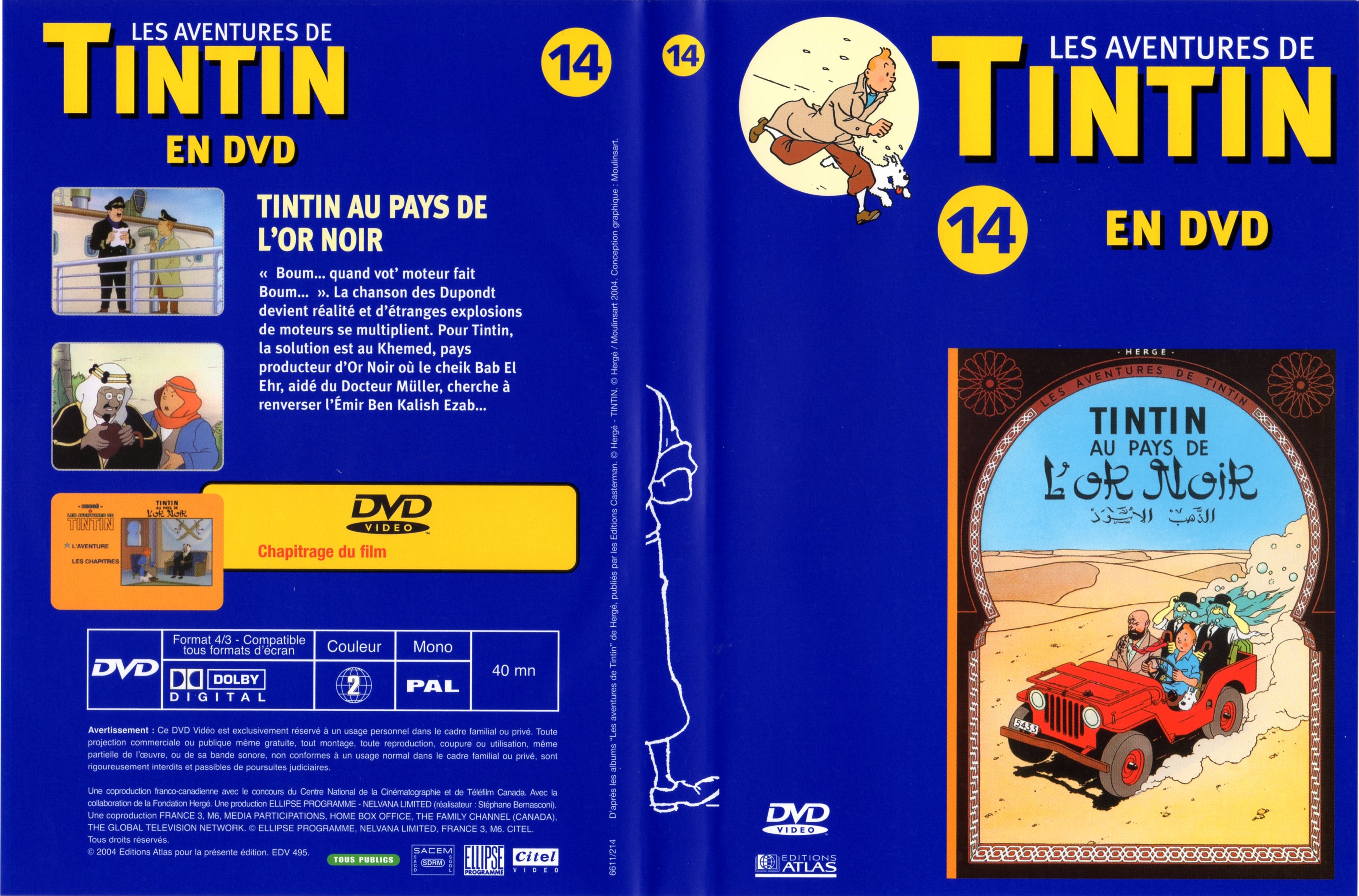 Jaquette DVD Tintin - vol 14 - Tintin au pays de l