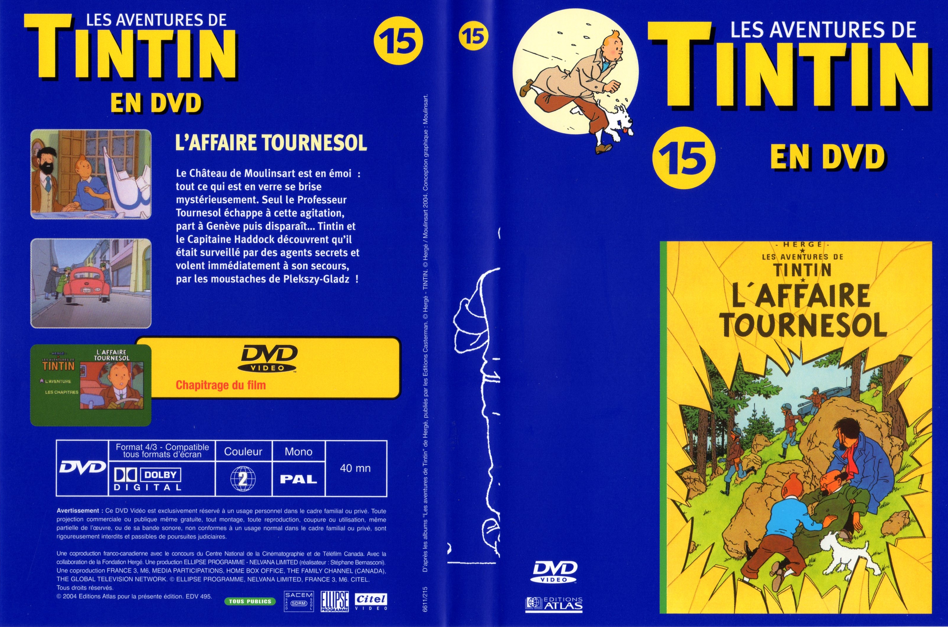 Jaquette DVD Tintin - vol 15 - L