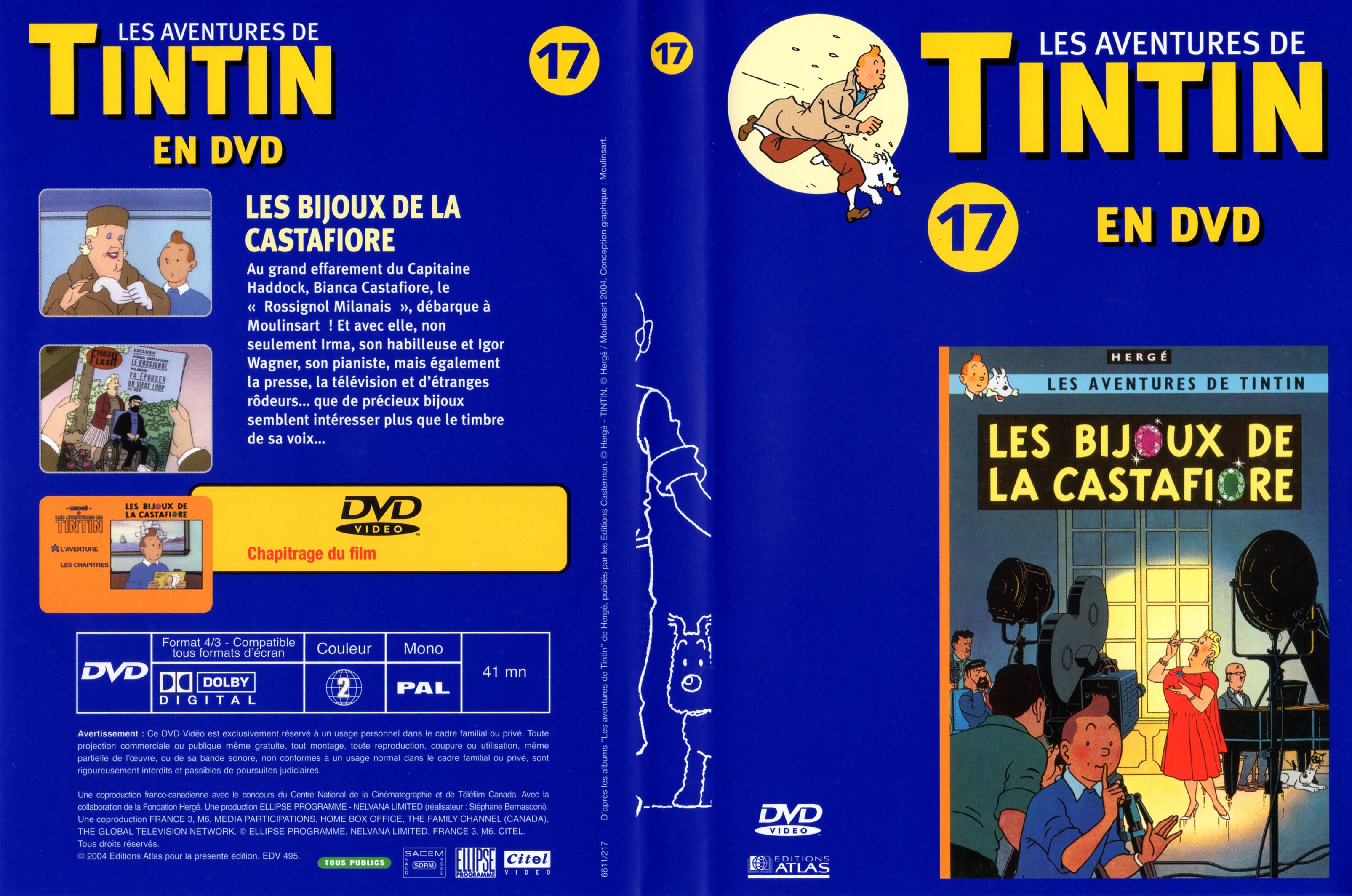 Jaquette DVD Tintin - vol 17 - Les bijoux de la castafiore
