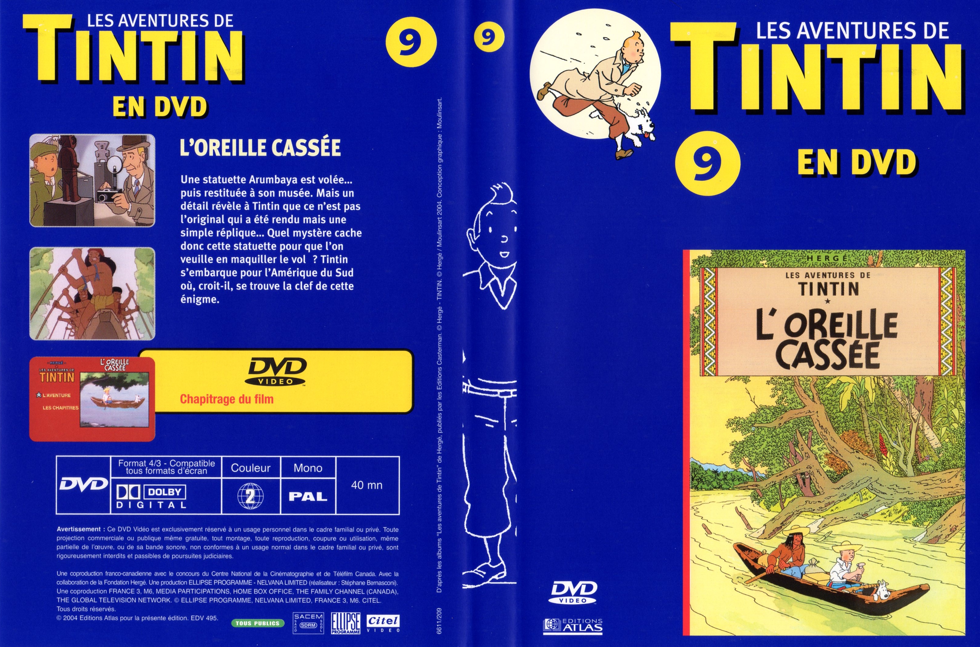 Jaquette DVD Tintin - vol 9 - L