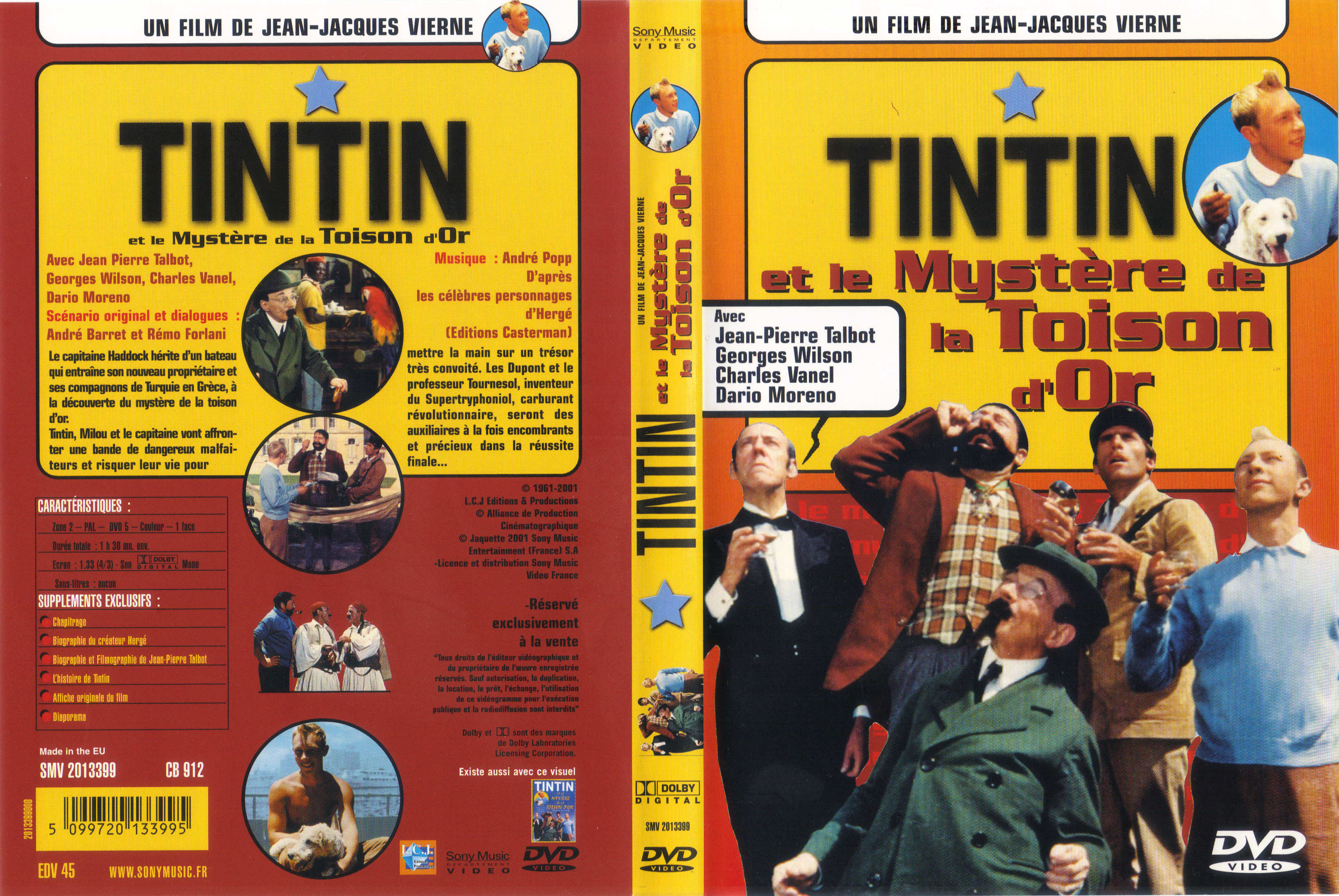 Jaquette DVD Tintin et le mystre de la toison d