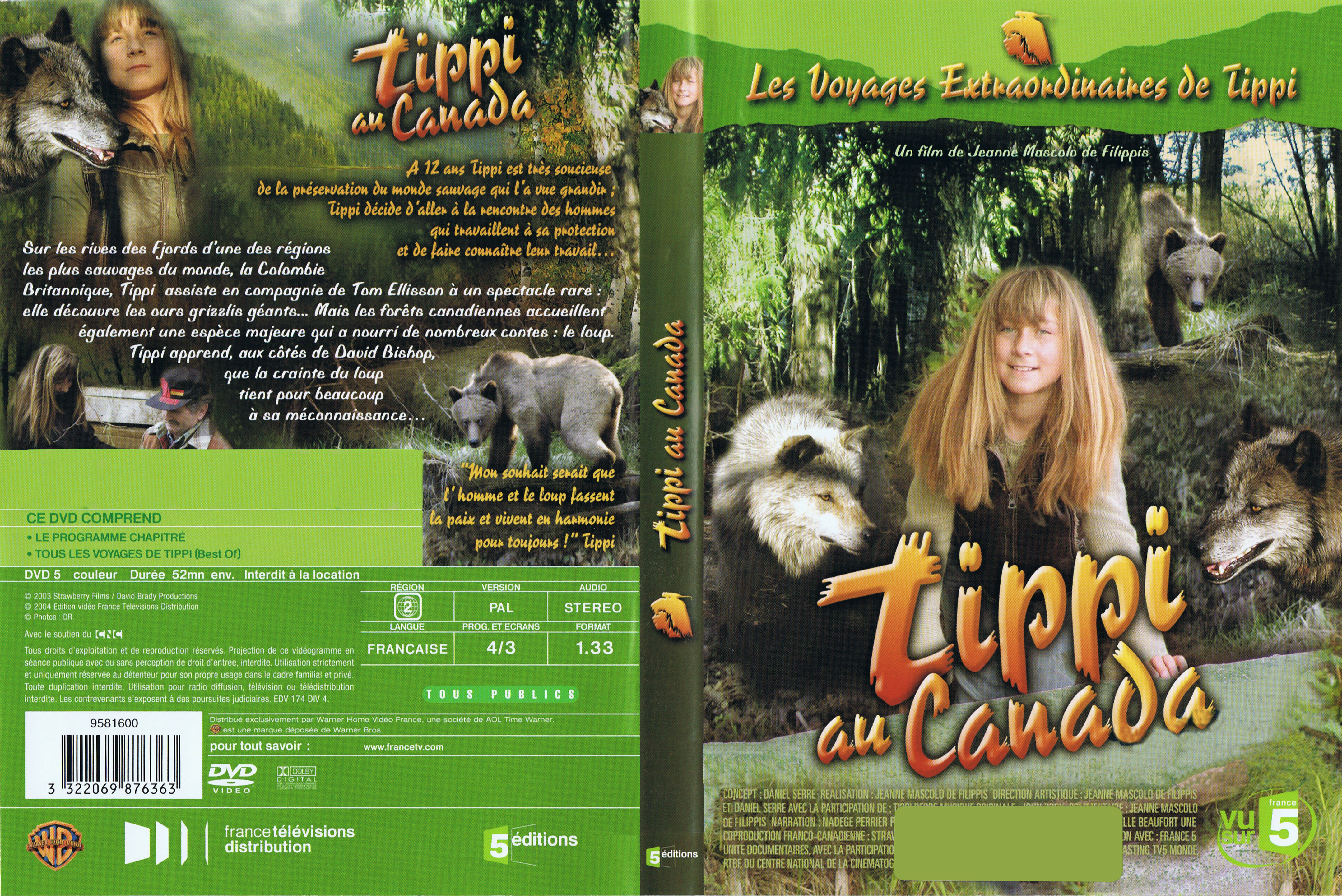 Jaquette DVD Tippi au Canada