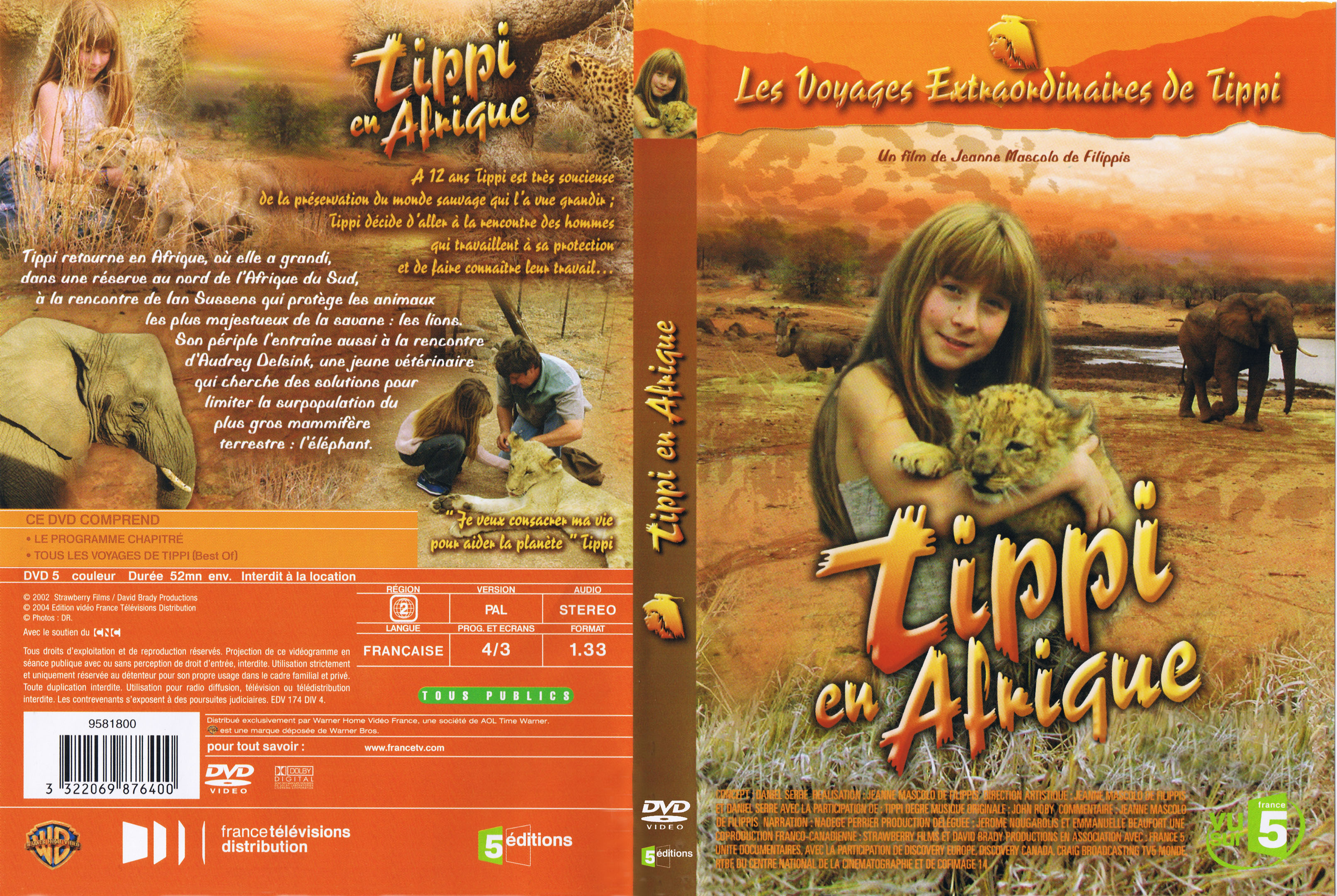 Jaquette DVD Tippi en Afrique