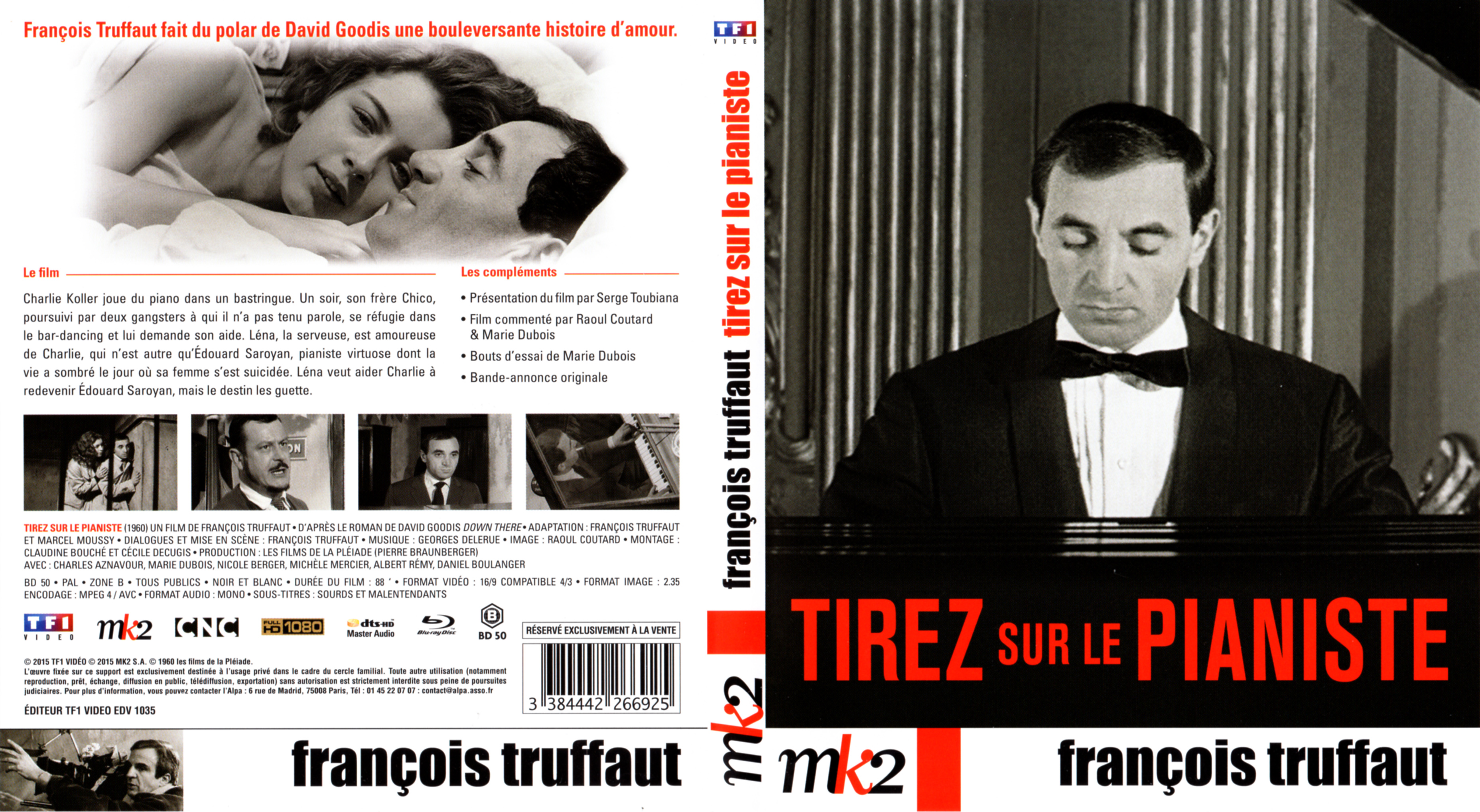 Jaquette DVD Tirez sur le pianiste (BLU-RAY)