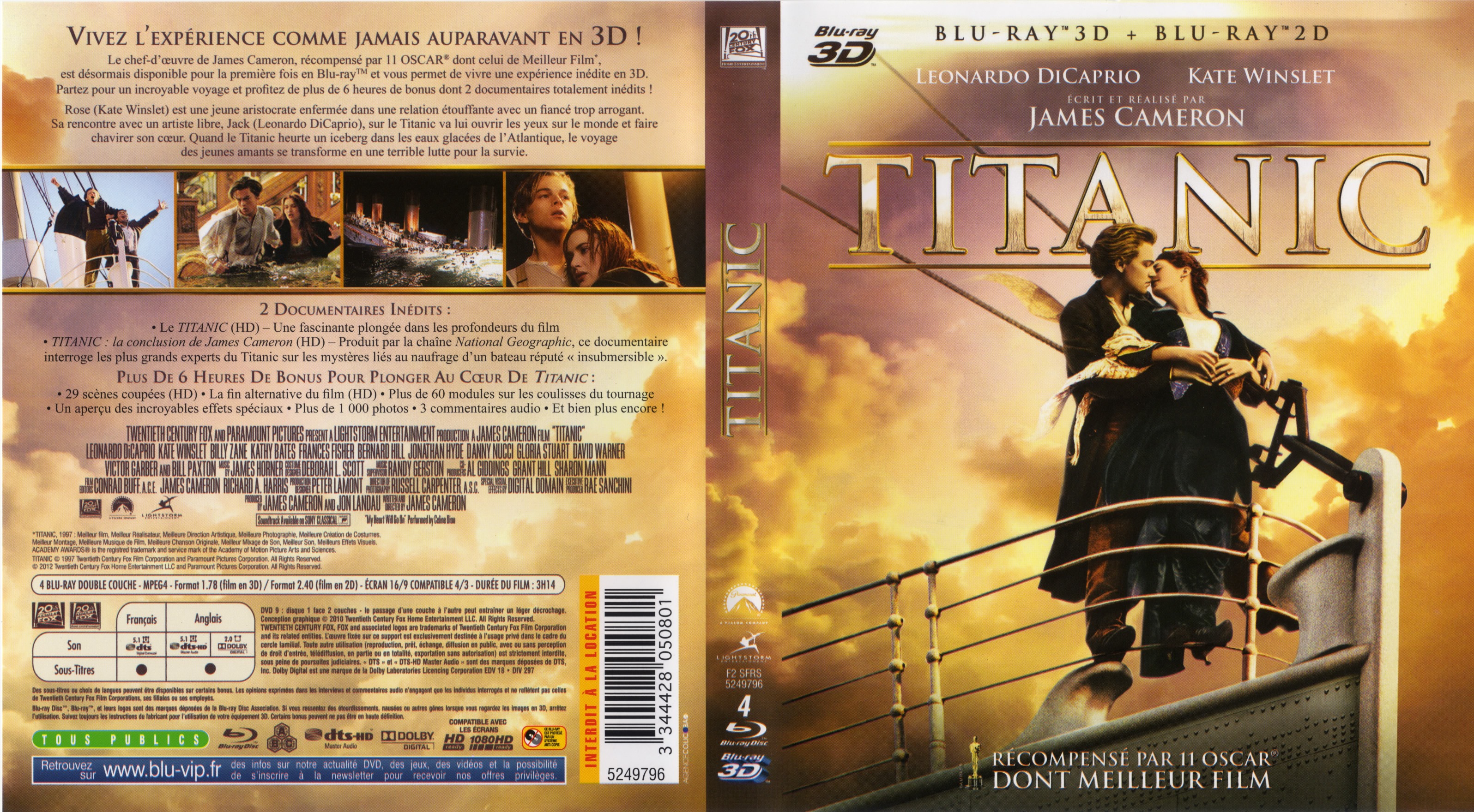 Jaquette DVD Titanic 3D (BLU RAY) v2