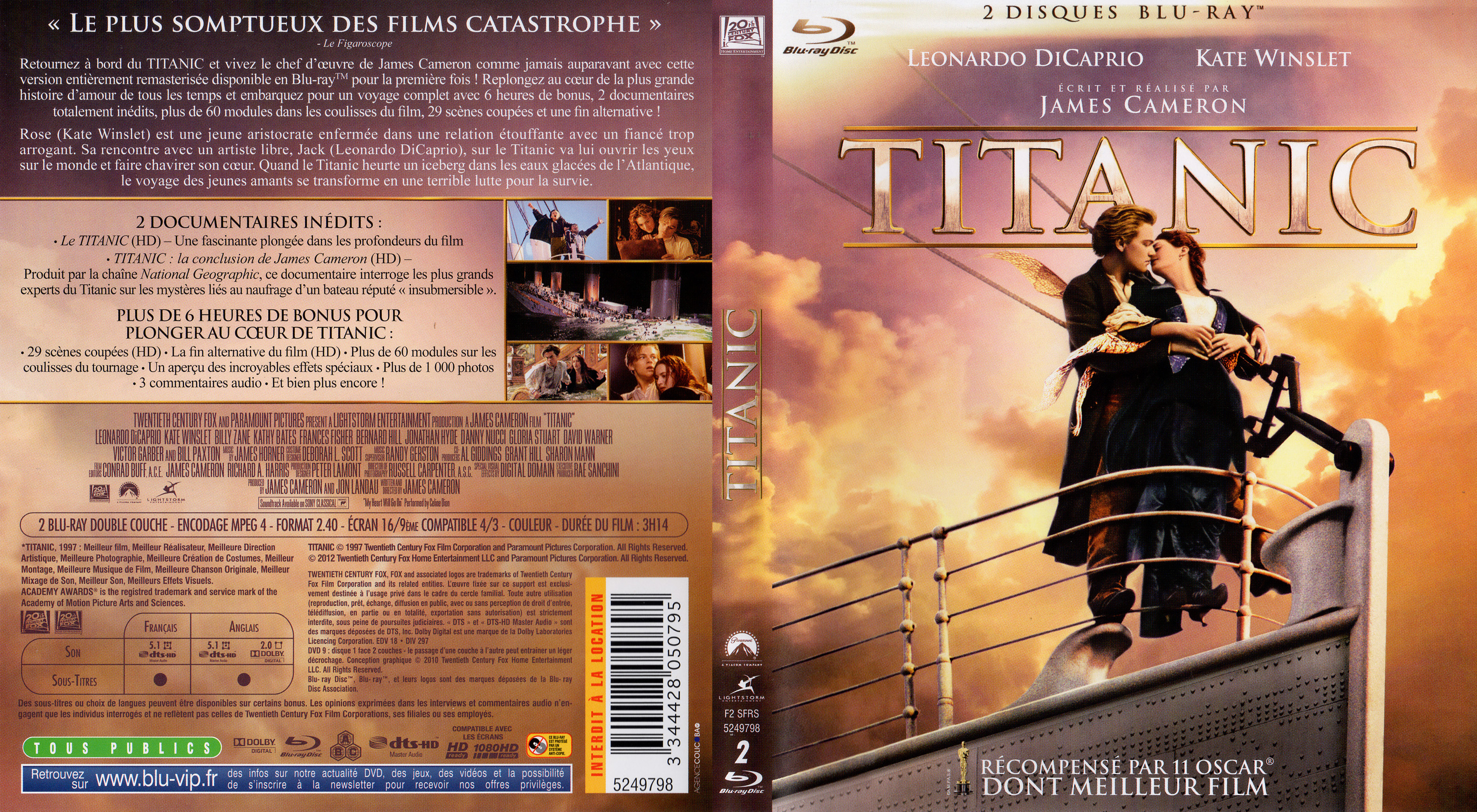 Jaquette DVD Titanic (BLU-RAY) v3