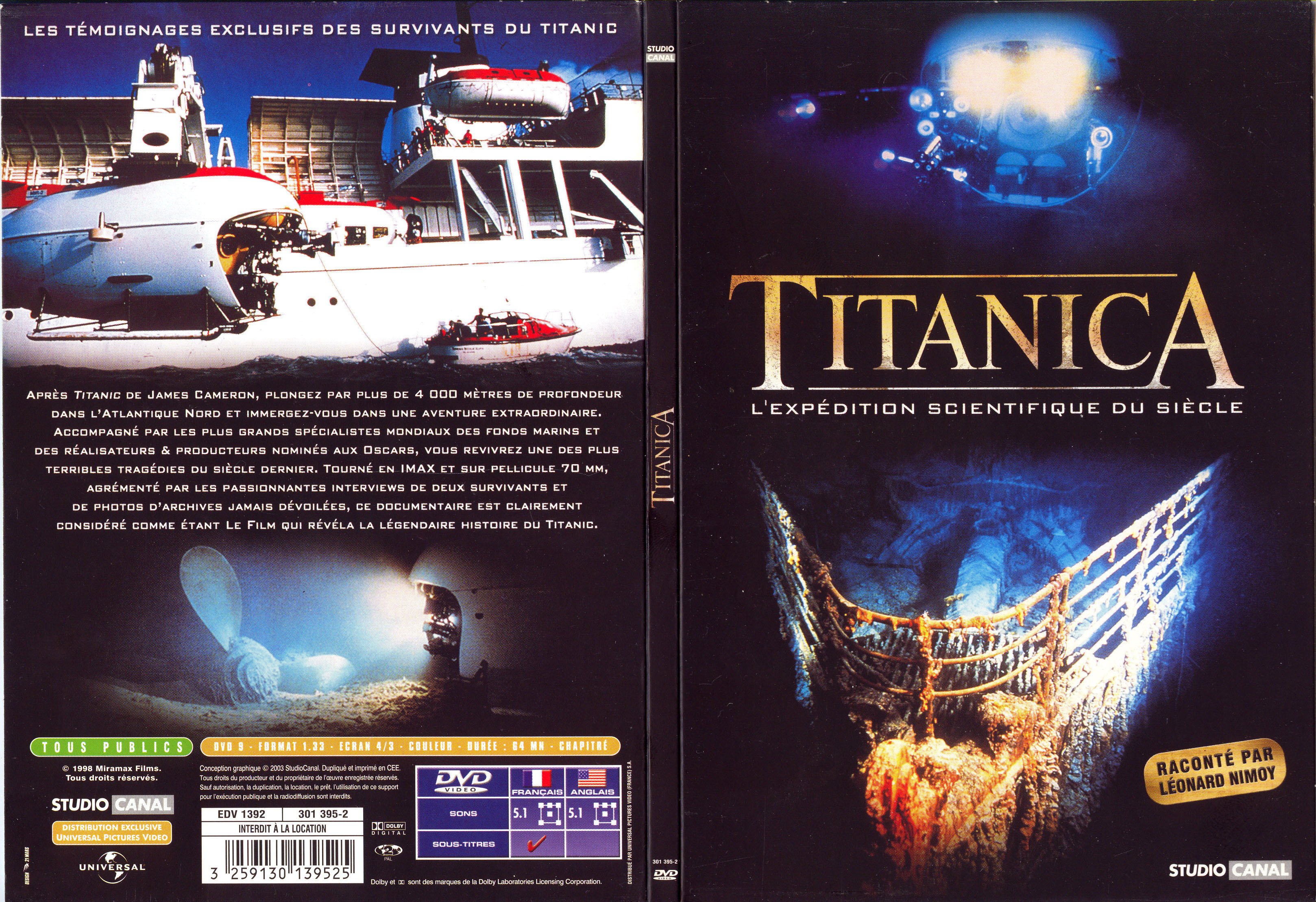 Jaquette DVD Titanica