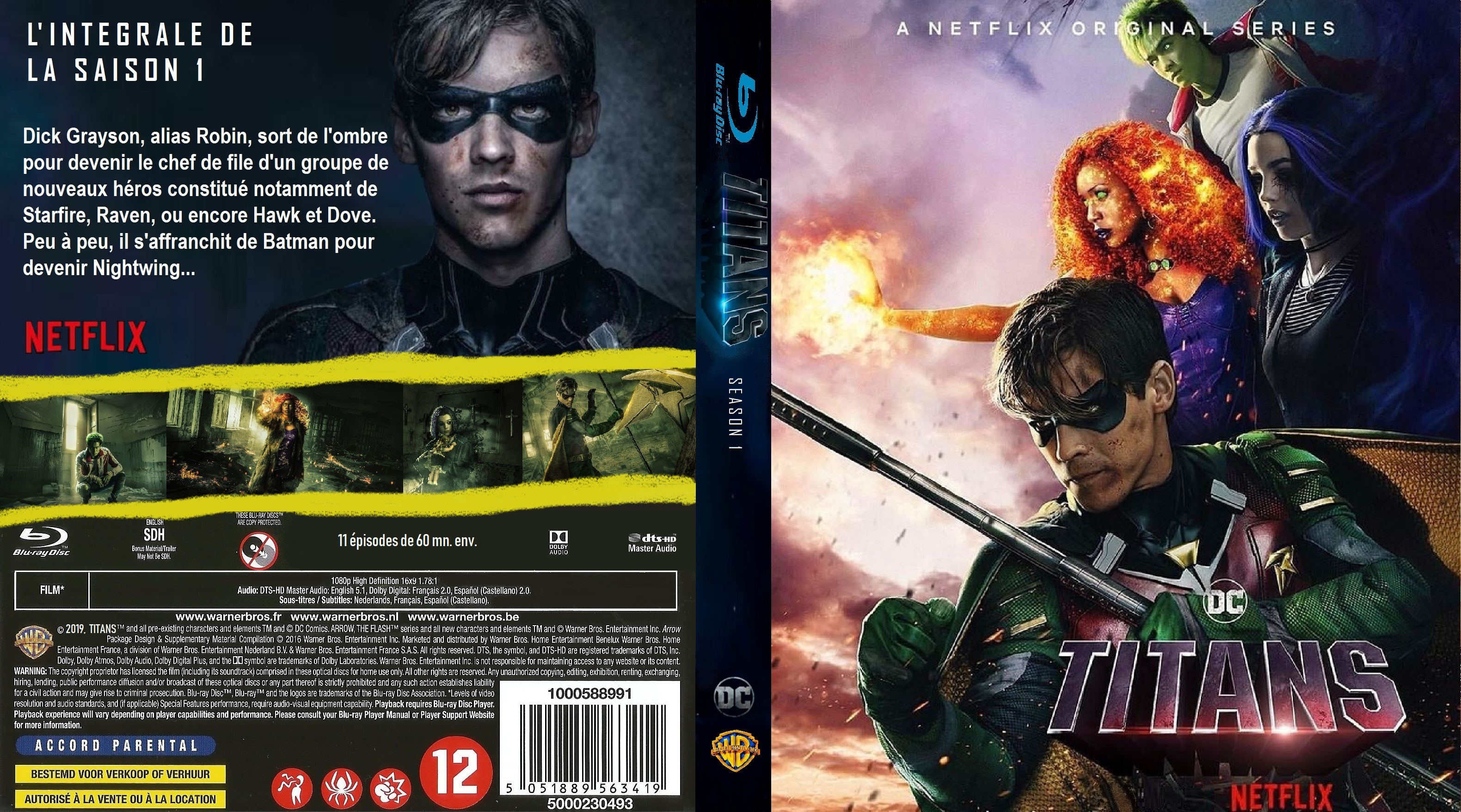 Jaquette DVD Titans saison 1 custom (BLU-RAY)