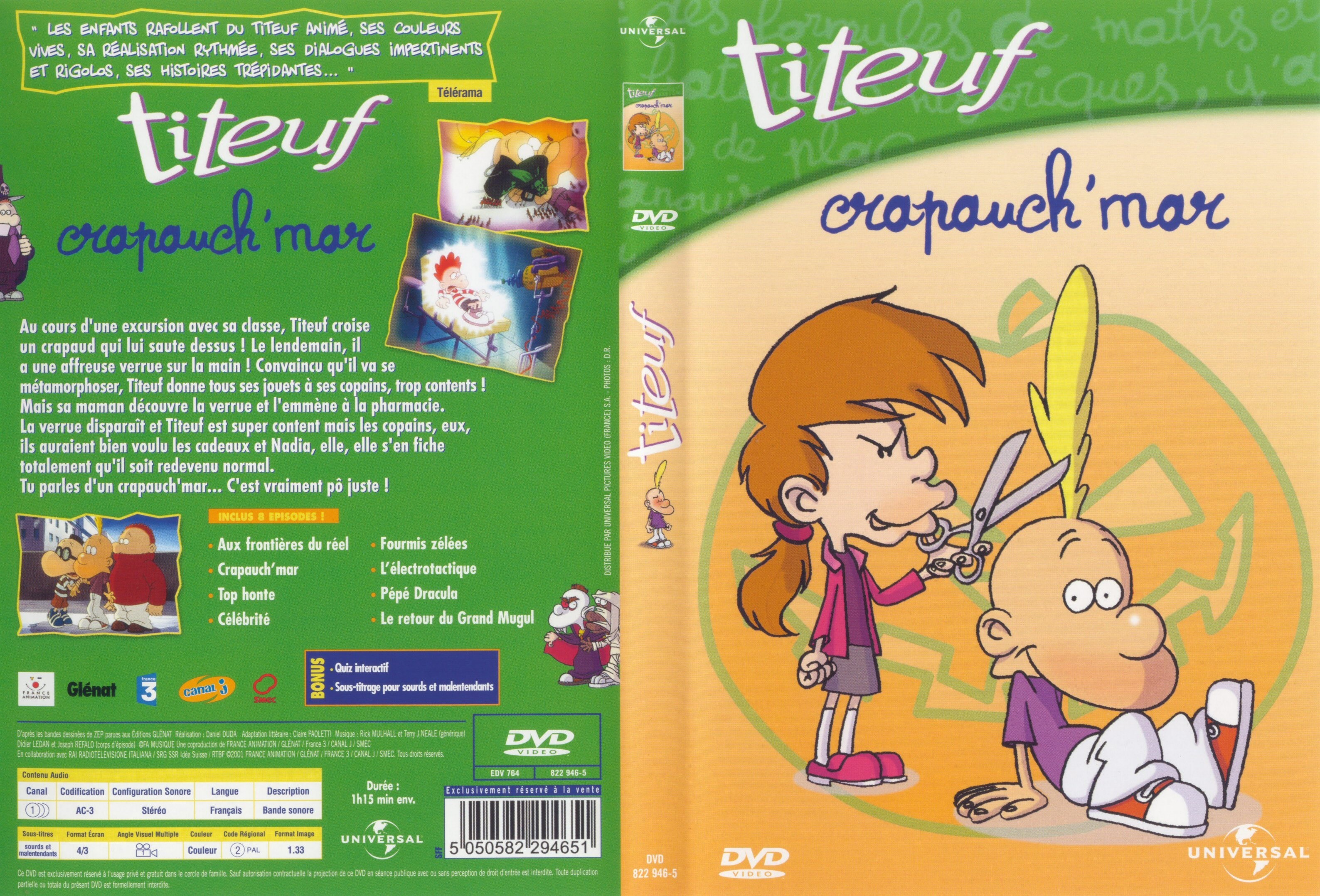 Jaquette DVD Titeuf Crapauch