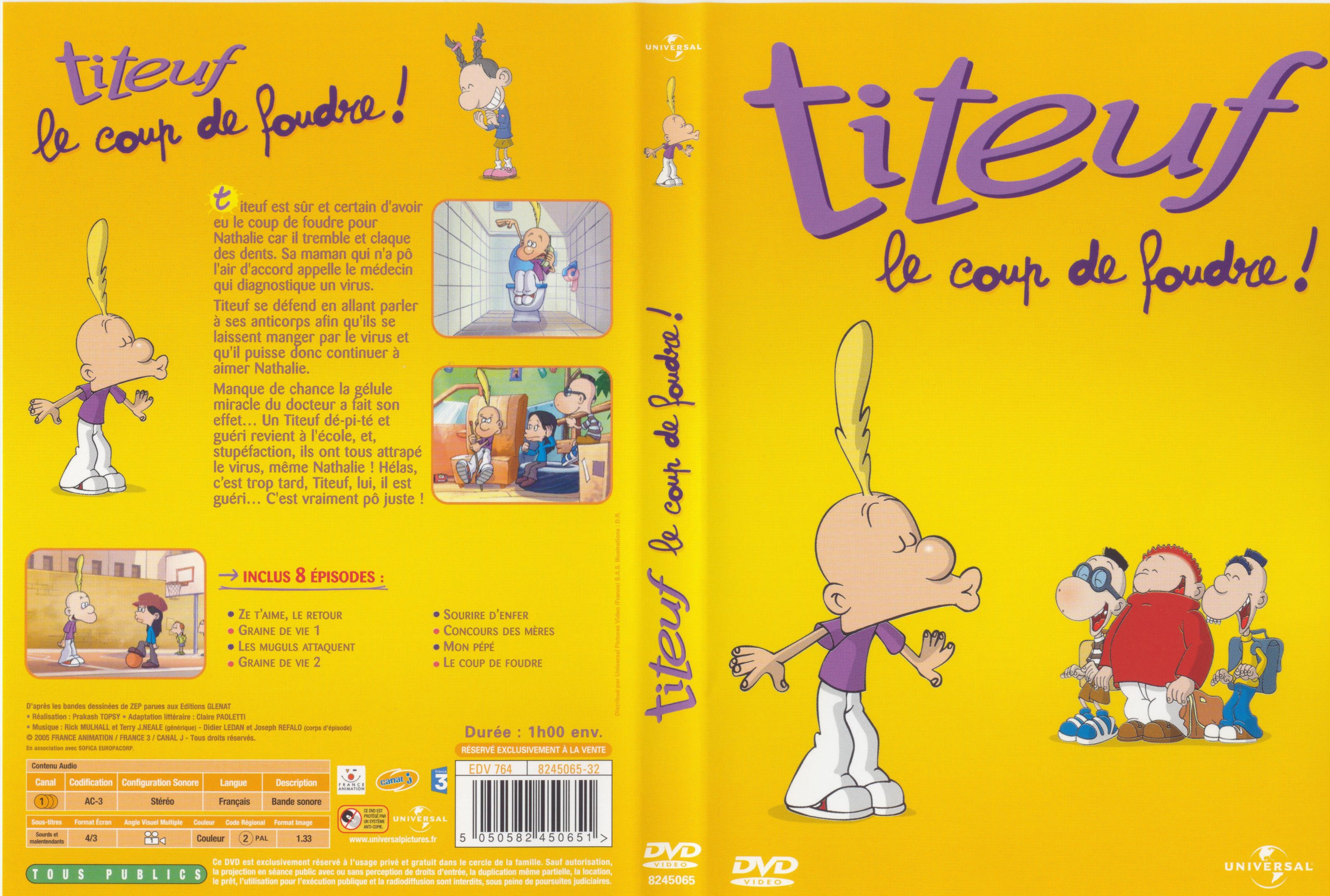 Jaquette DVD Titeuf Le coup de foudre