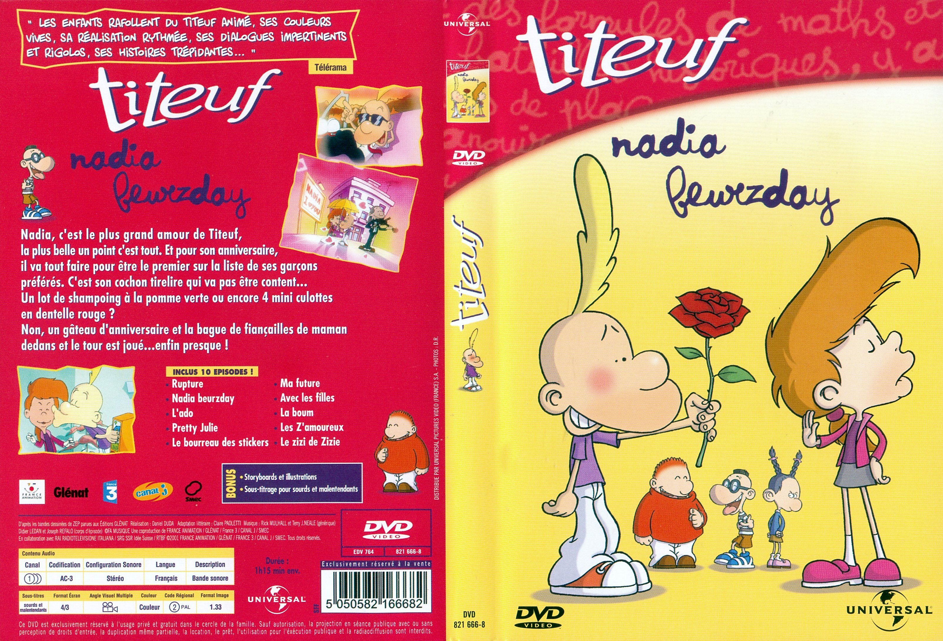 Jaquette DVD Titeuf Nadia Beurzday