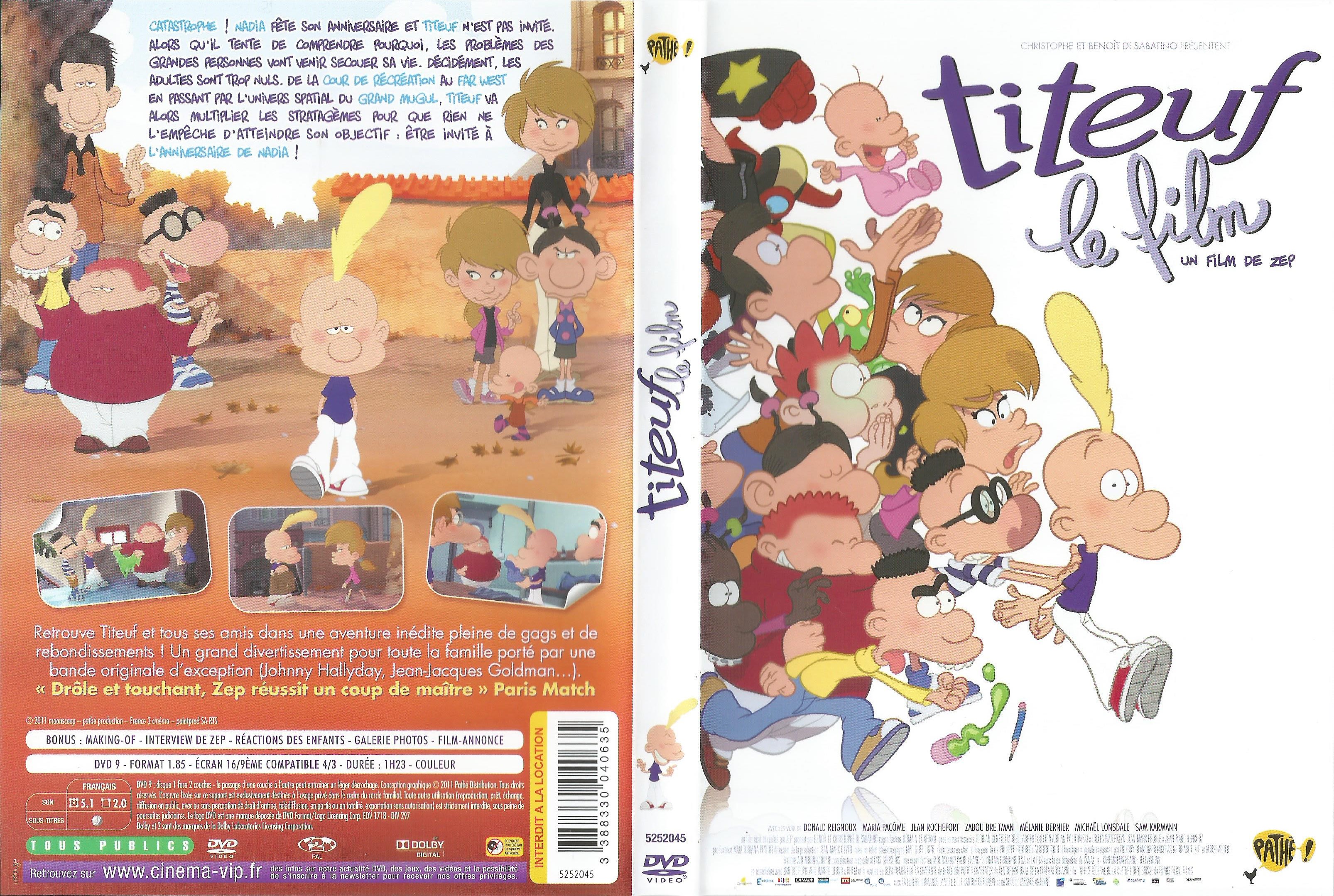 Jaquette DVD Titeuf le film