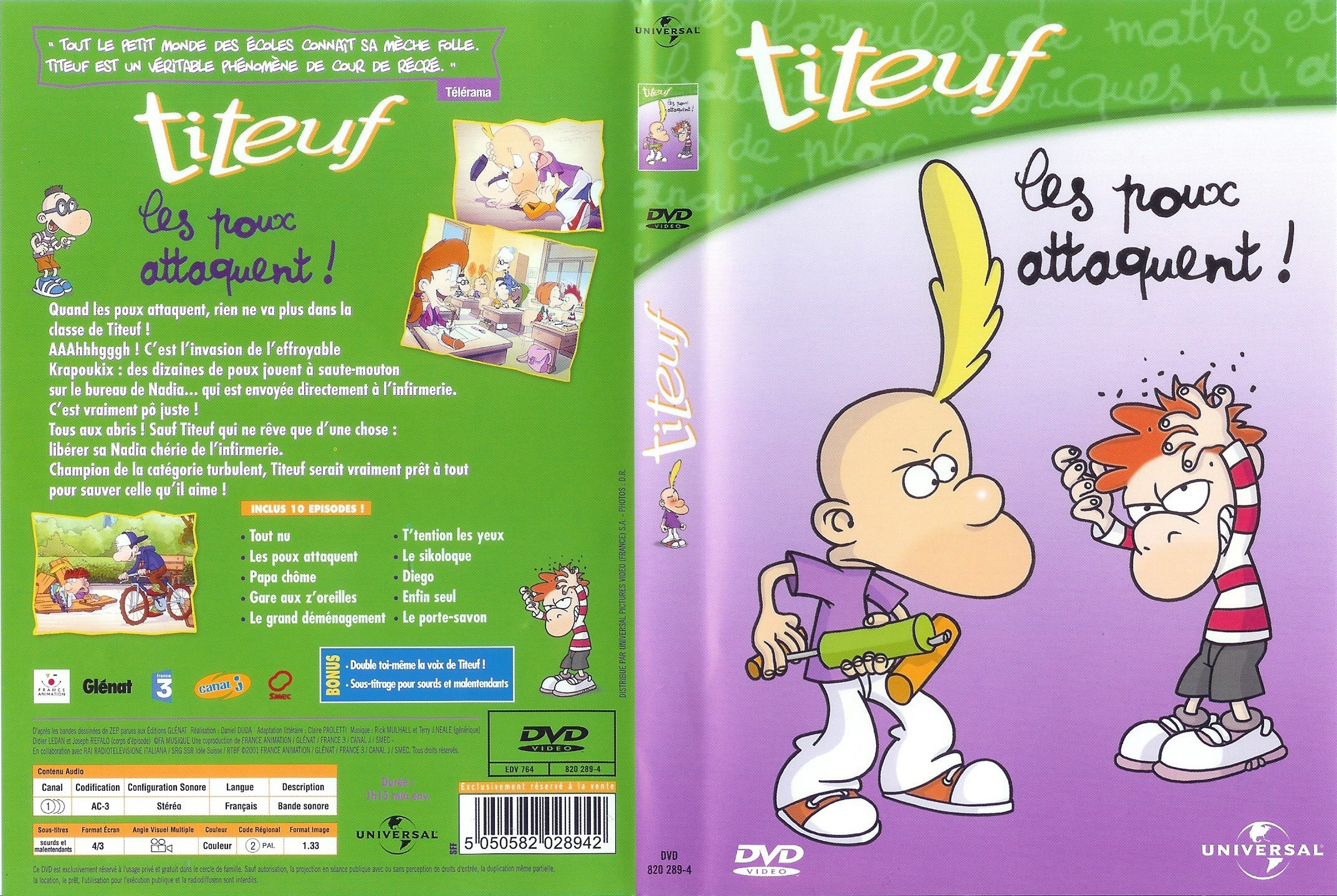 Jaquette DVD Titeuf les poux attaquent