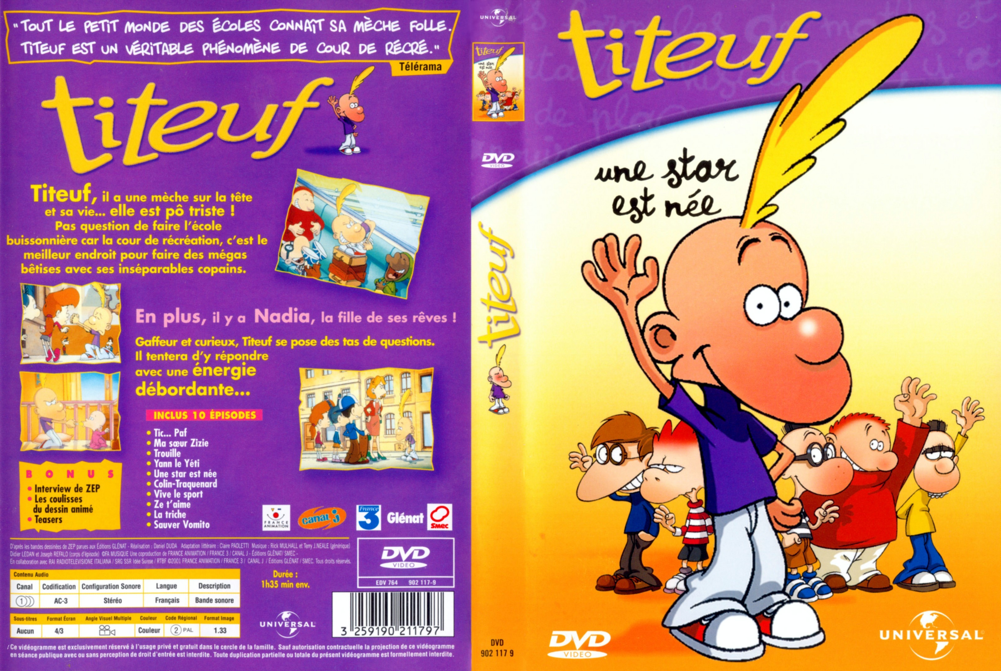 Jaquette DVD Titeuf une star est ne