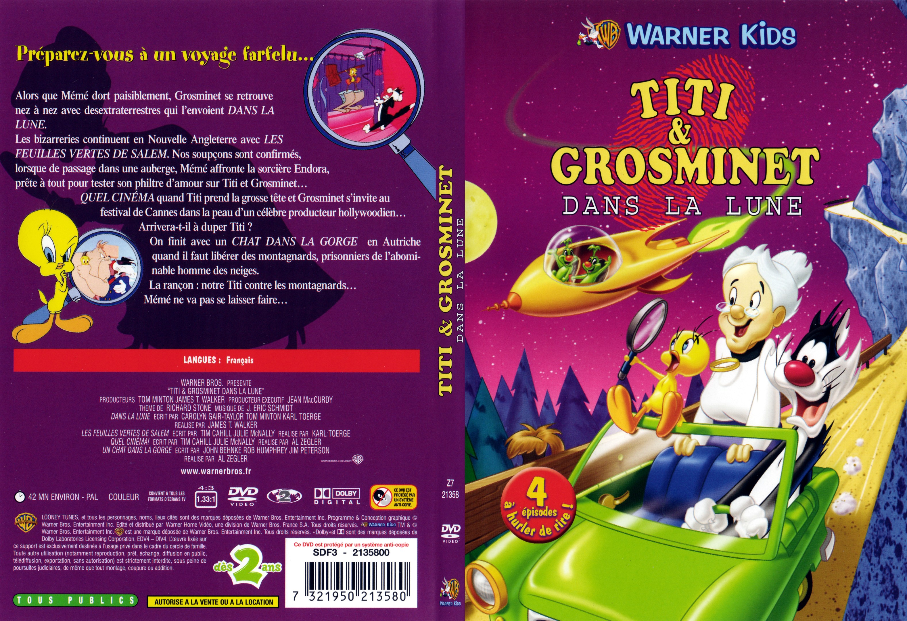Jaquette DVD Titi et Grosminet dans la lune - SLIM