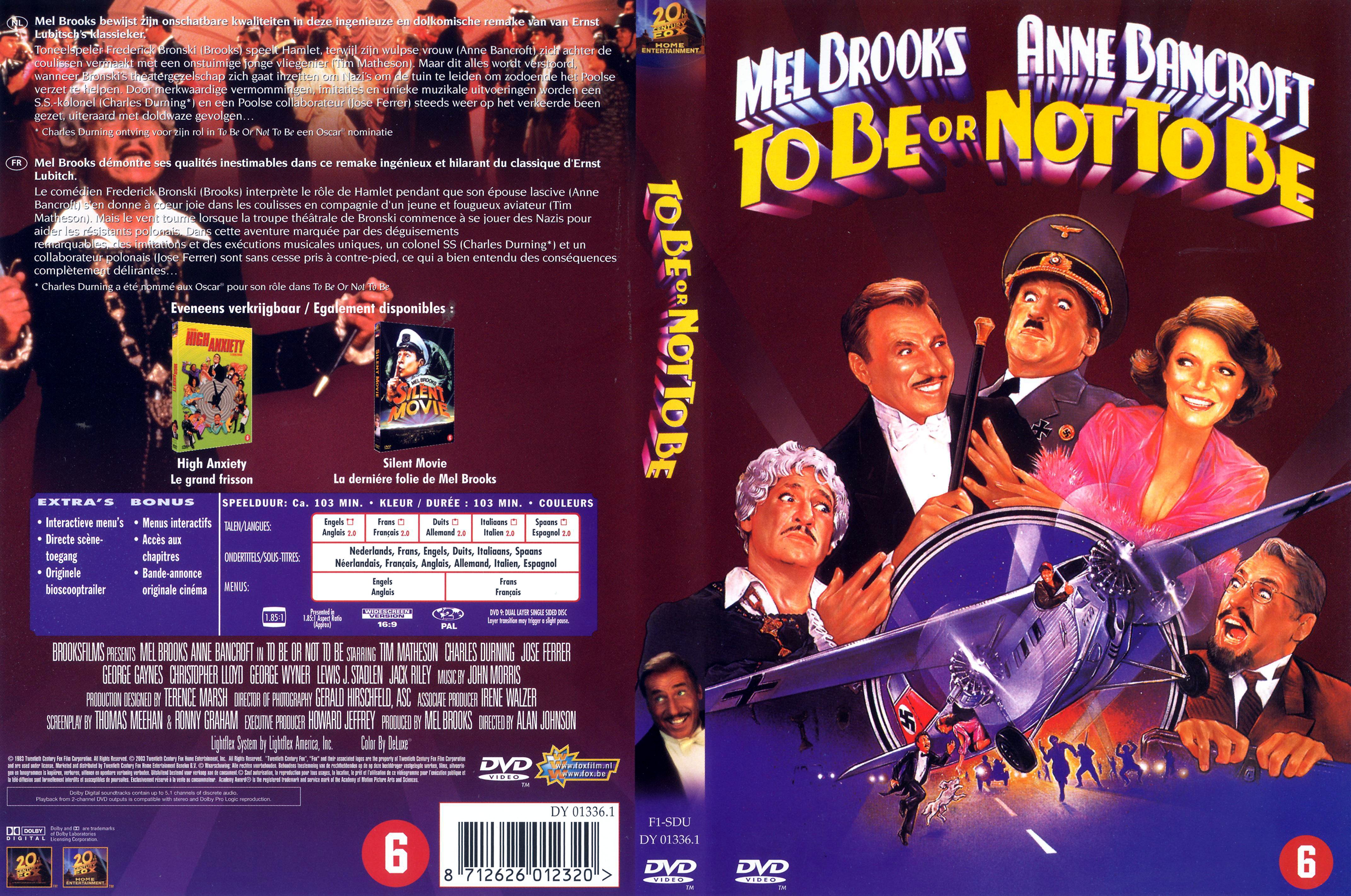 Jaquette DVD To be or not to be (Mel Brooks)