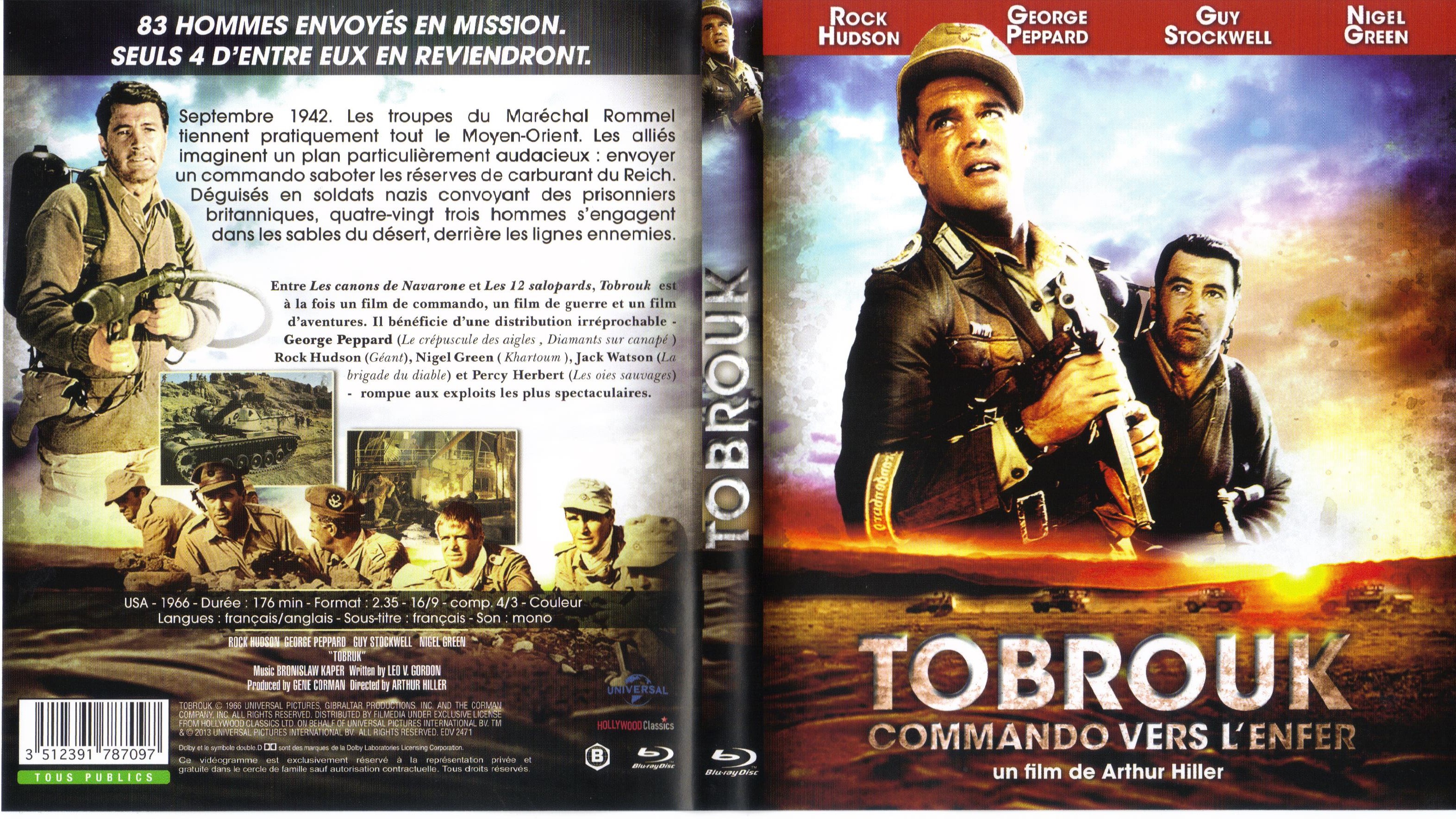 Jaquette DVD Tobrouk, commando pour l