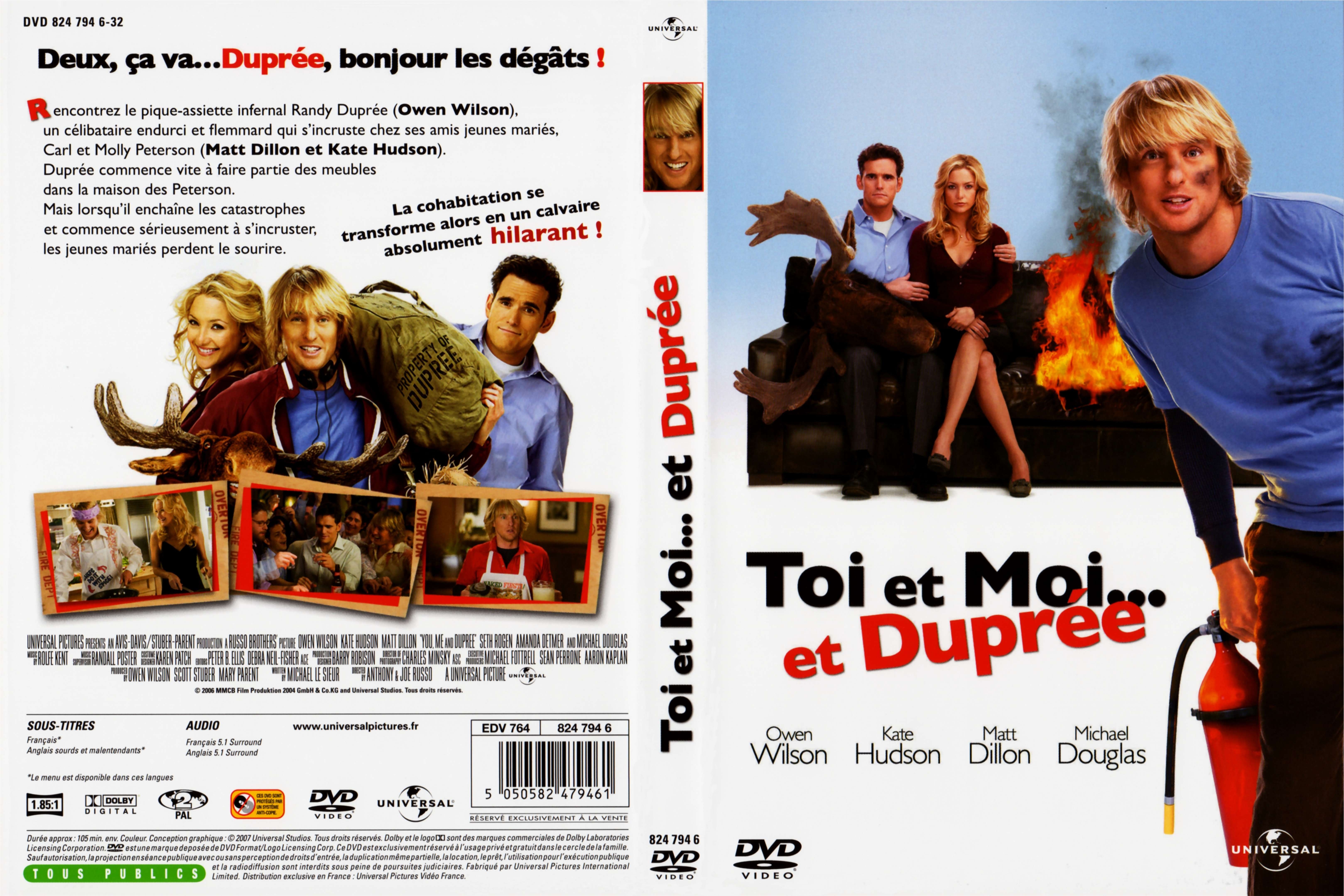 Jaquette DVD Toi et moi et Dupree