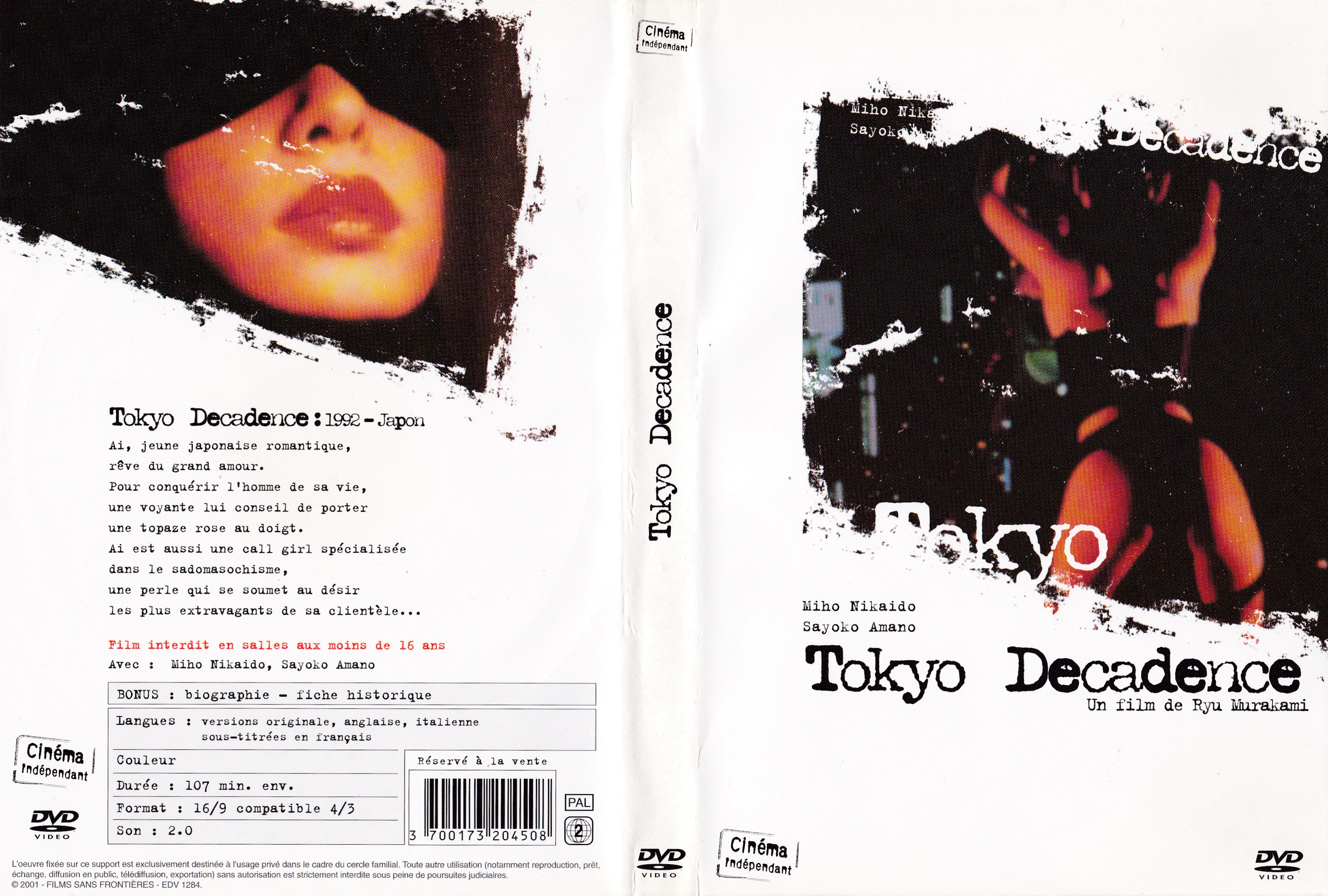 Jaquette DVD Tokyo decadence