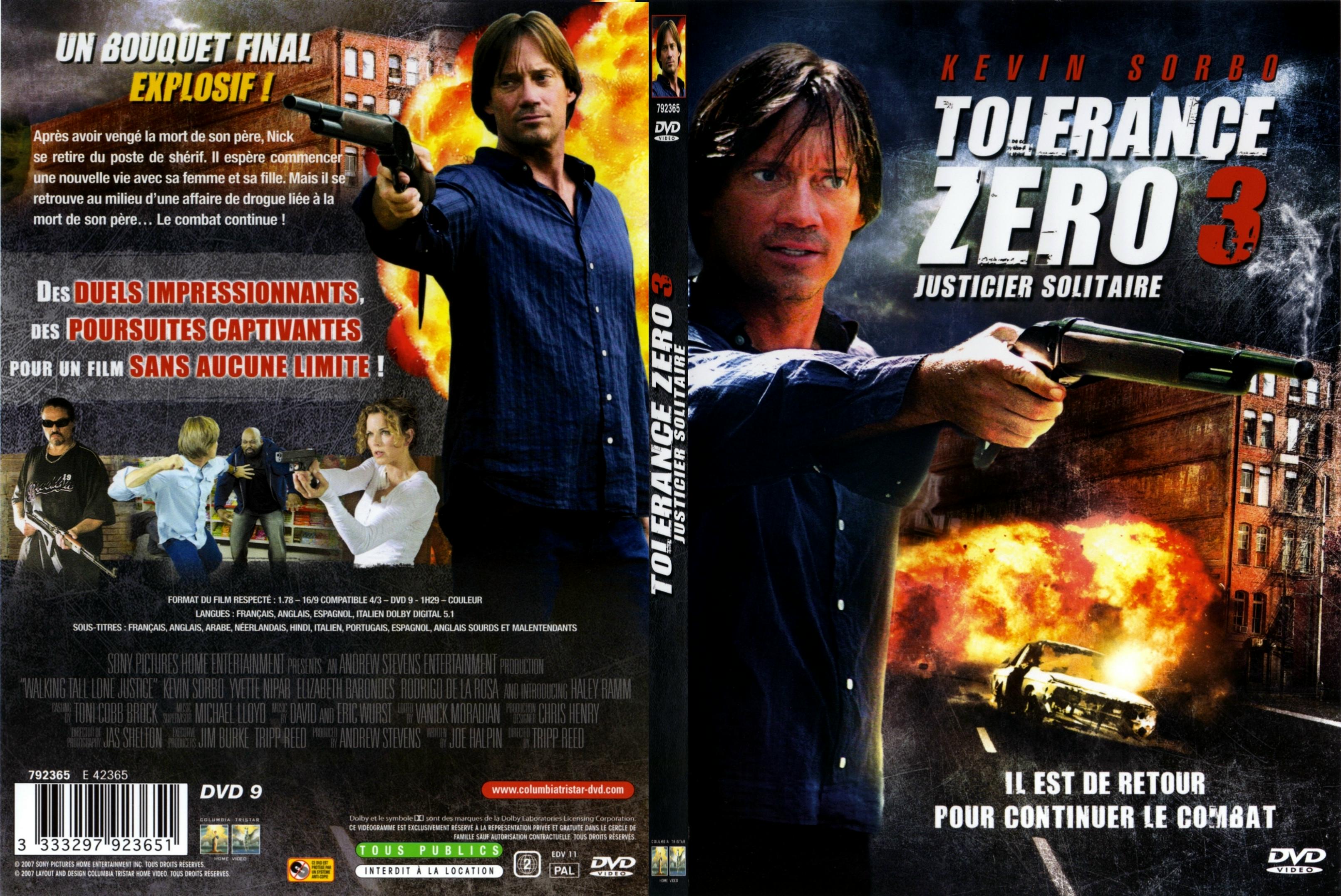 Jaquette DVD Tolerance zero 3 - SLIM