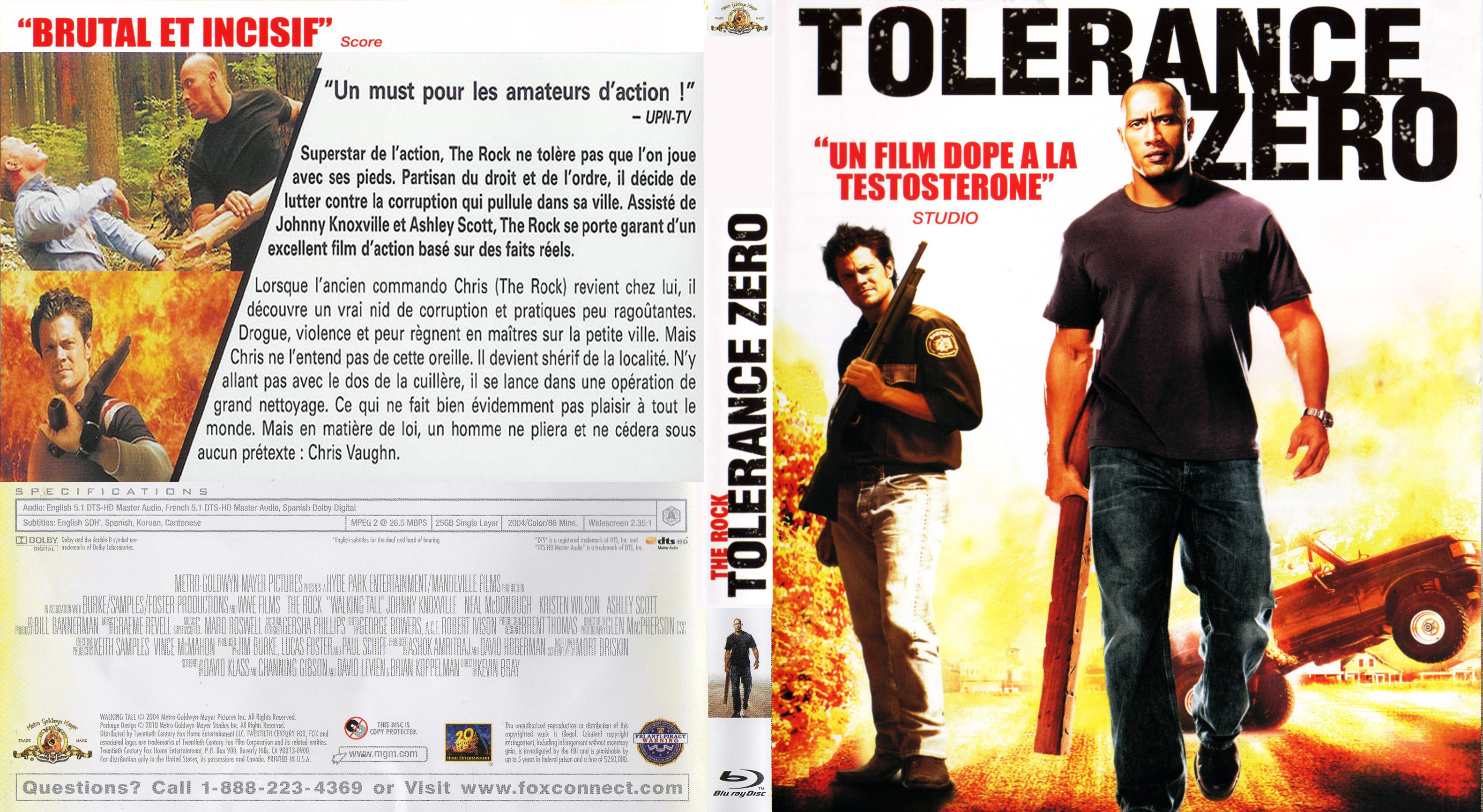 Jaquette DVD Tolrance zro custom (BLU-RAY)